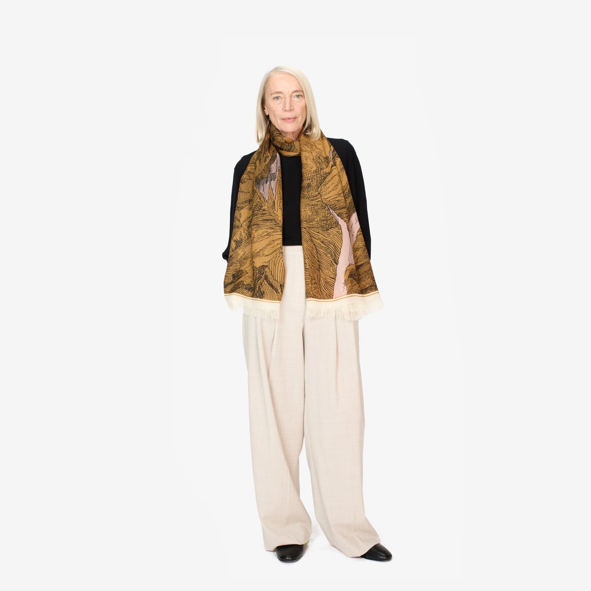 Scarf 70 montana nude wool scarf