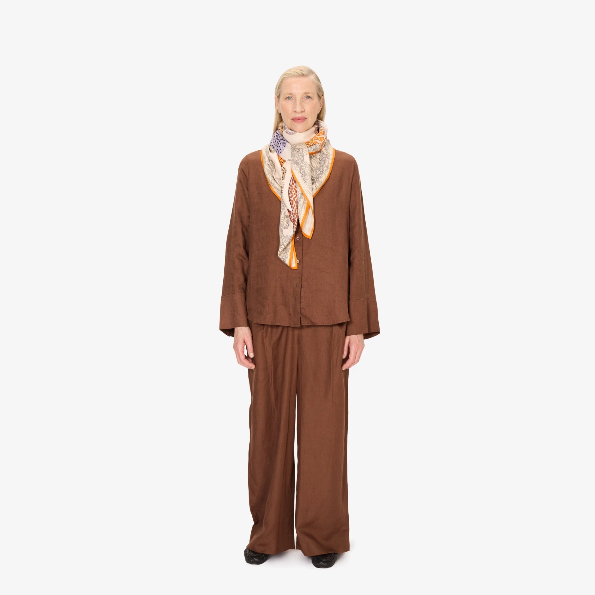 Scarf square 130 Poseidon pastel scarf