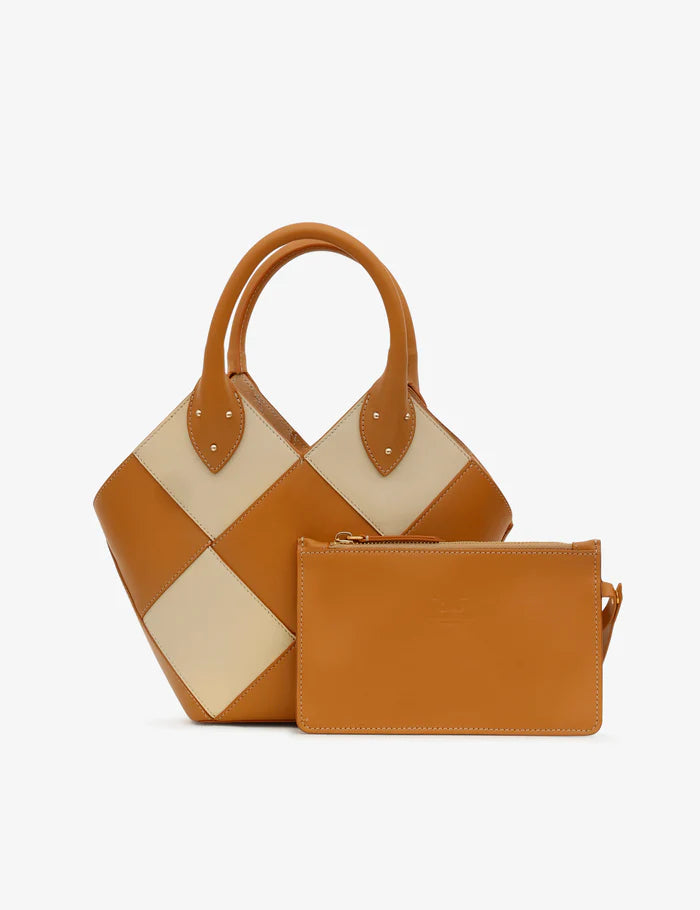 Tramontano Borse - Capri Mini – Available at NEVE Antwerp – removable clutch - Cream / Caramel