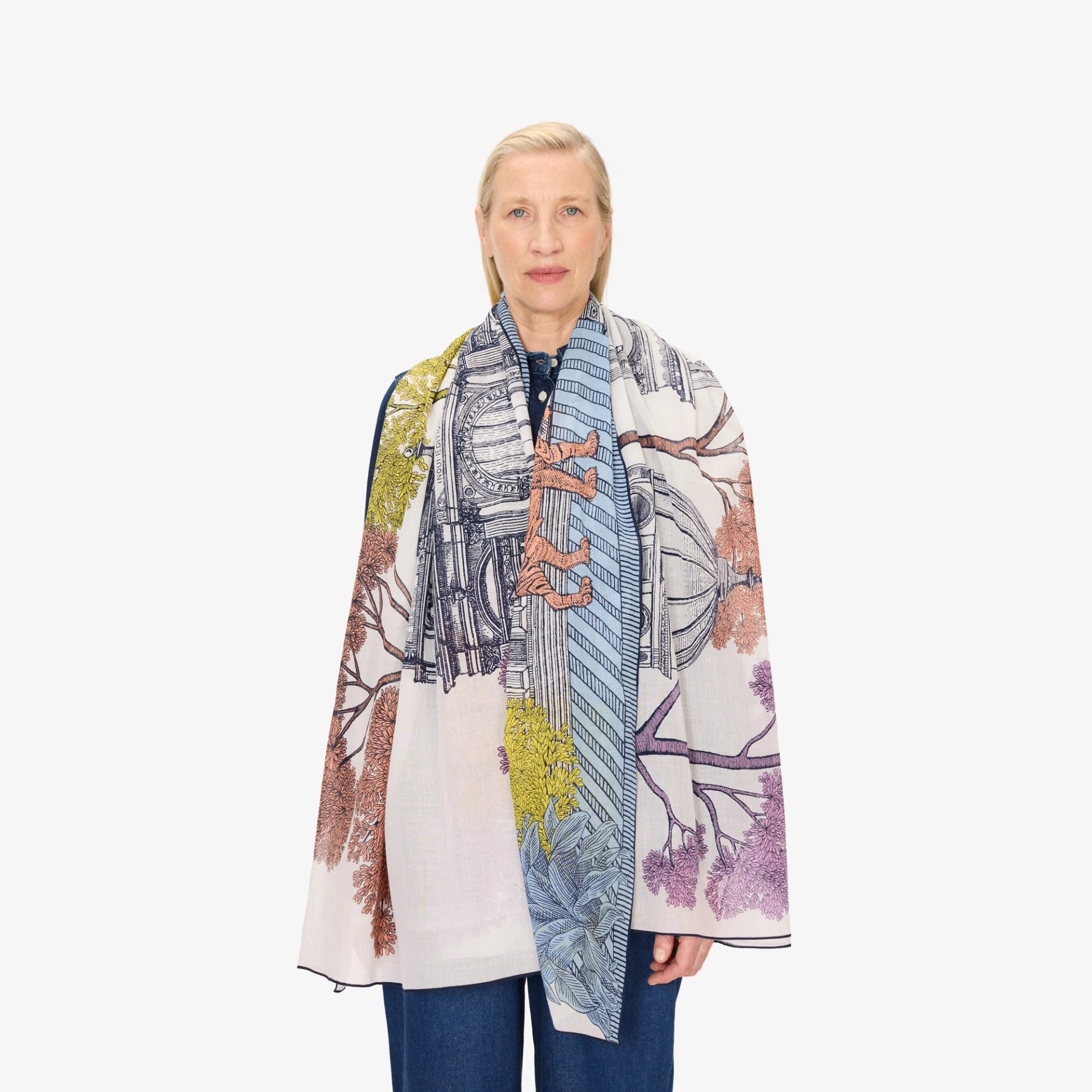 Scarf 80 mirage multicolor wool scarf