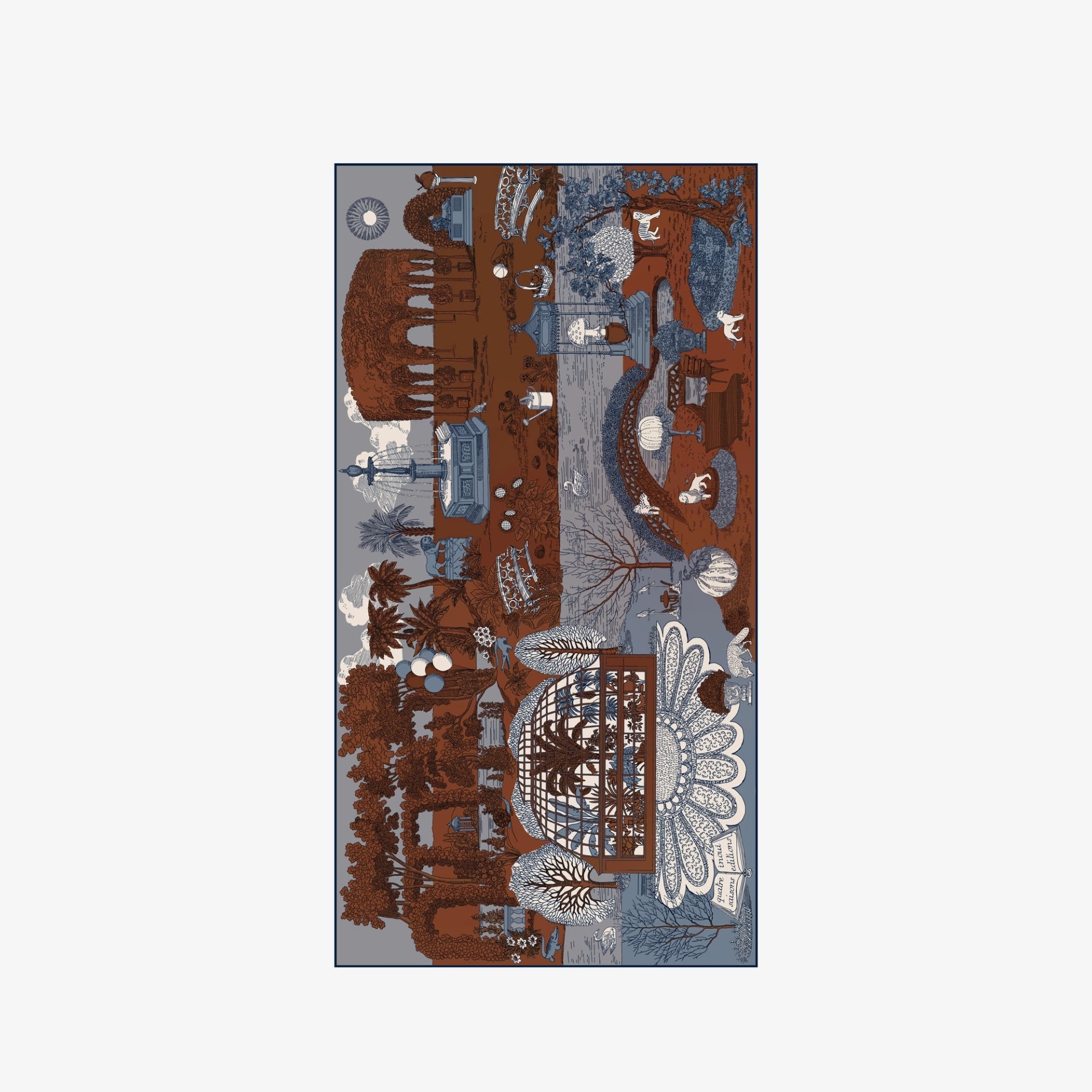 Scarf 100 Natural chocolate wool scarf