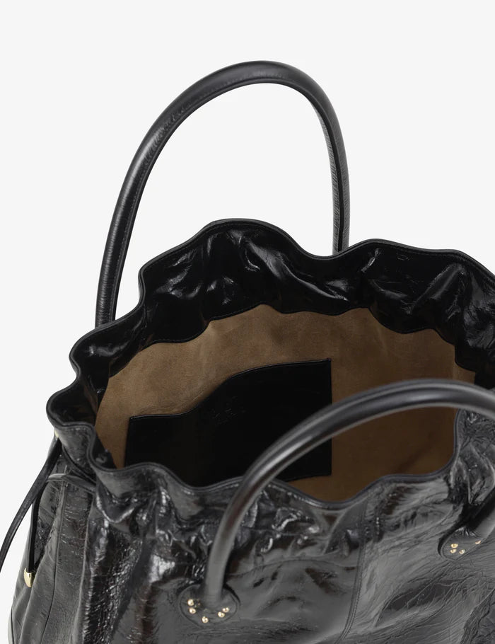 Tramontano Amalfi Maxi 3 handbag – Available at NEVE Antwerp – Black Italian Leather Tote - Inside - Black