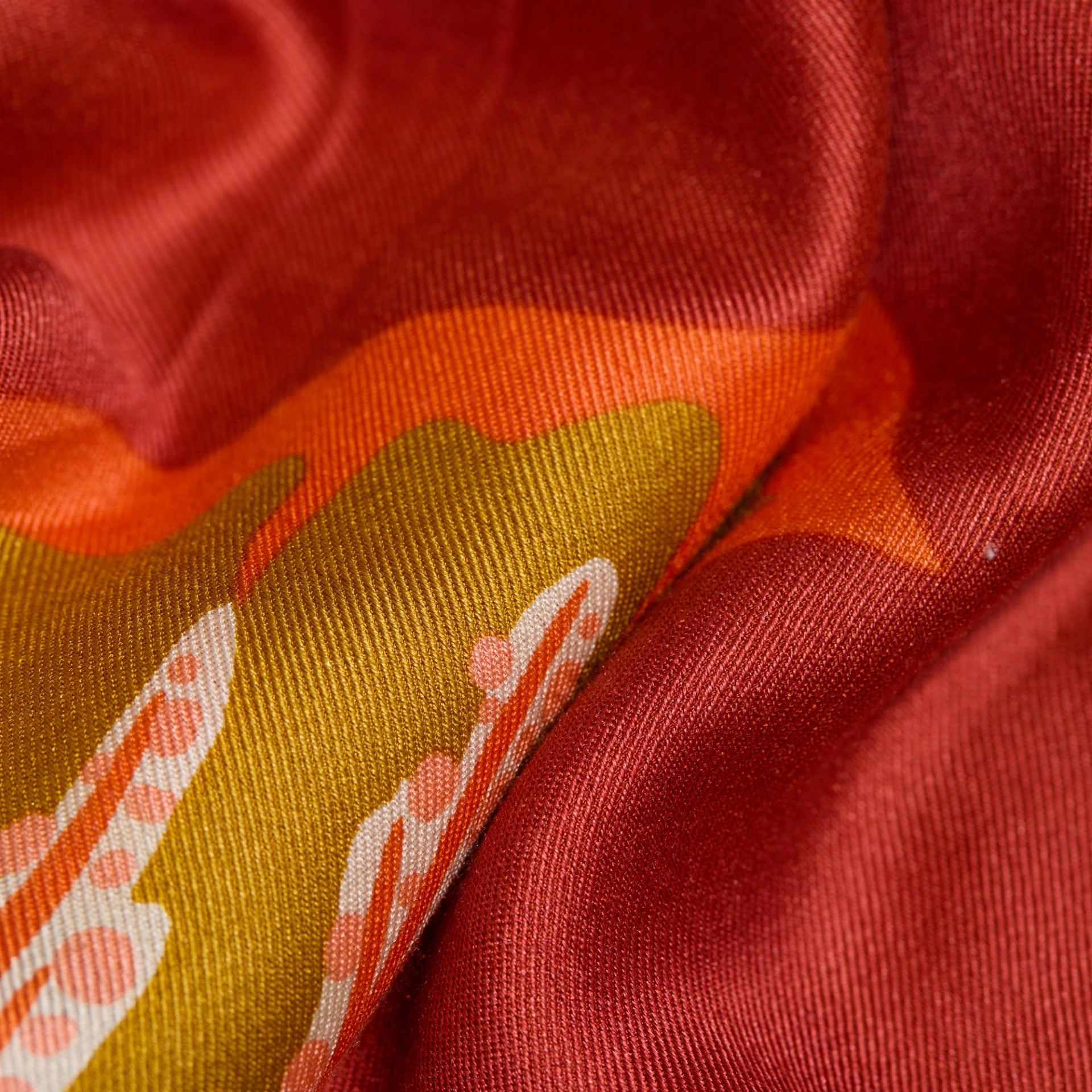 Scarf square 130 toucan orange scarf