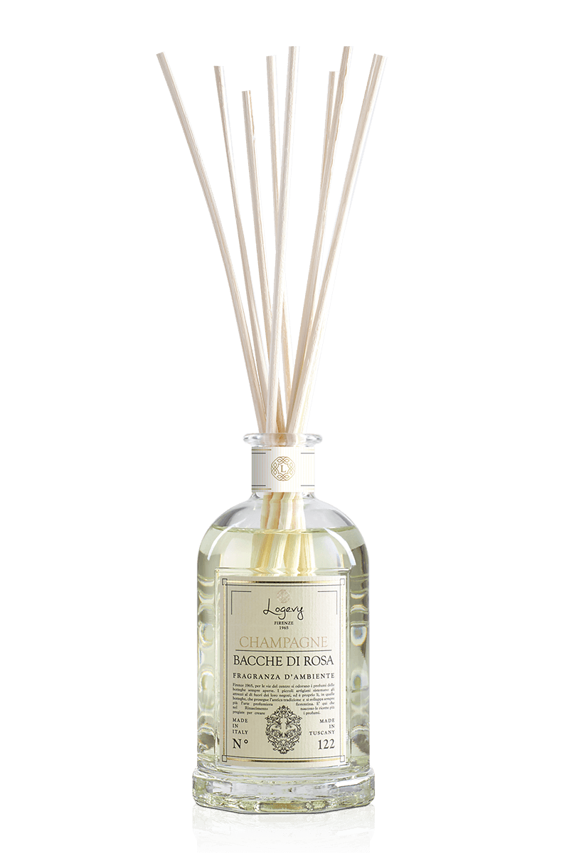 Champagne e bacche di rosa home fragrance