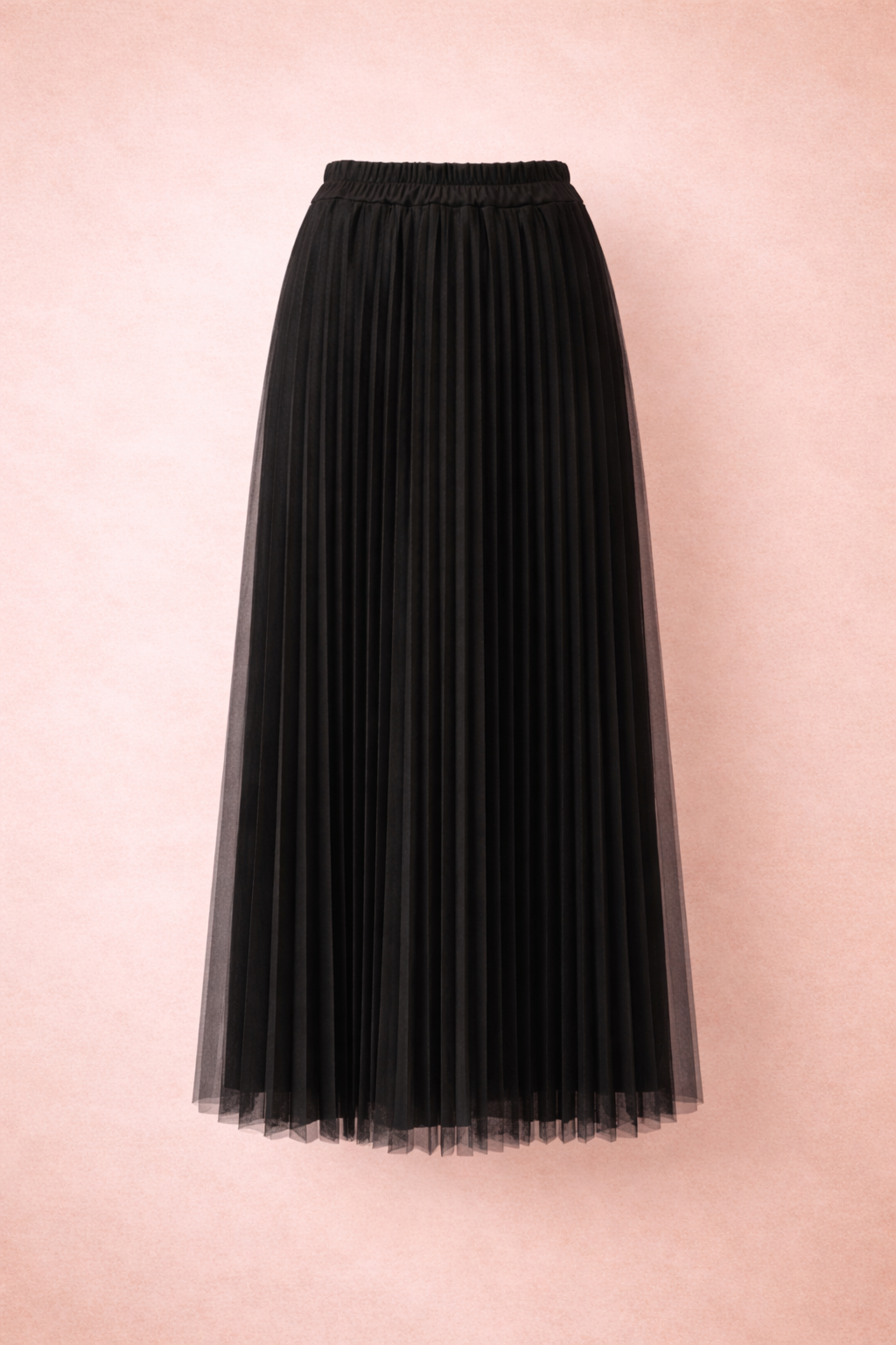 Black Pleated Maxi Skirt