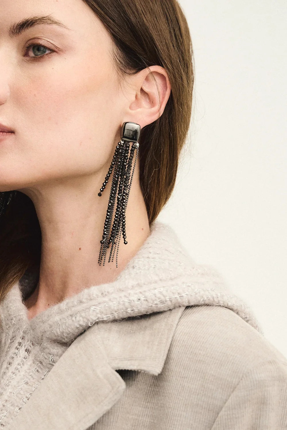 Crystals Strands Earrings