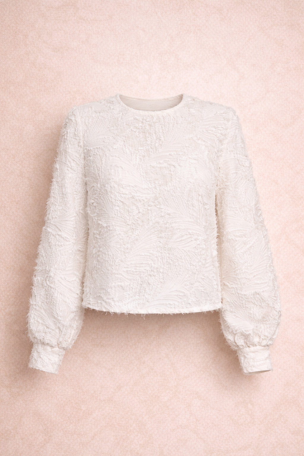 Cream textured blouse
