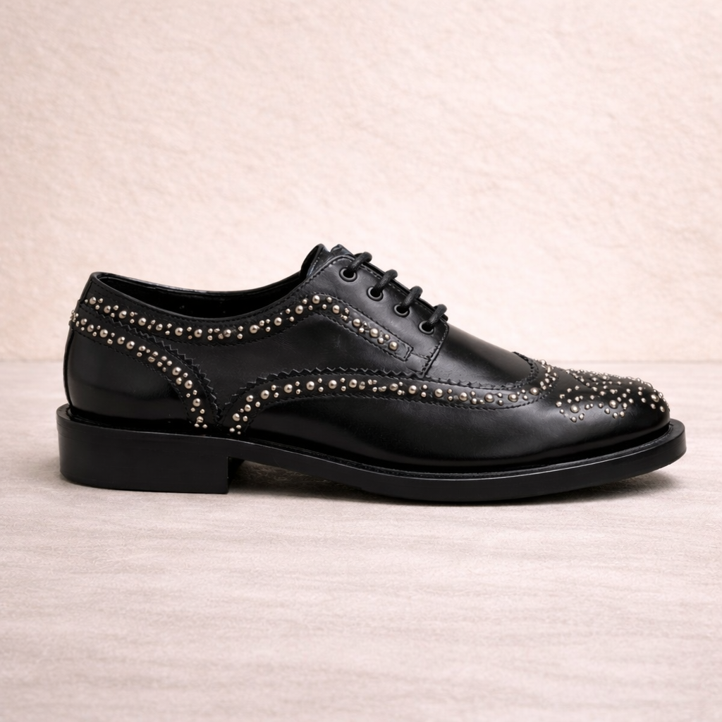 Studded Leather derby shoes