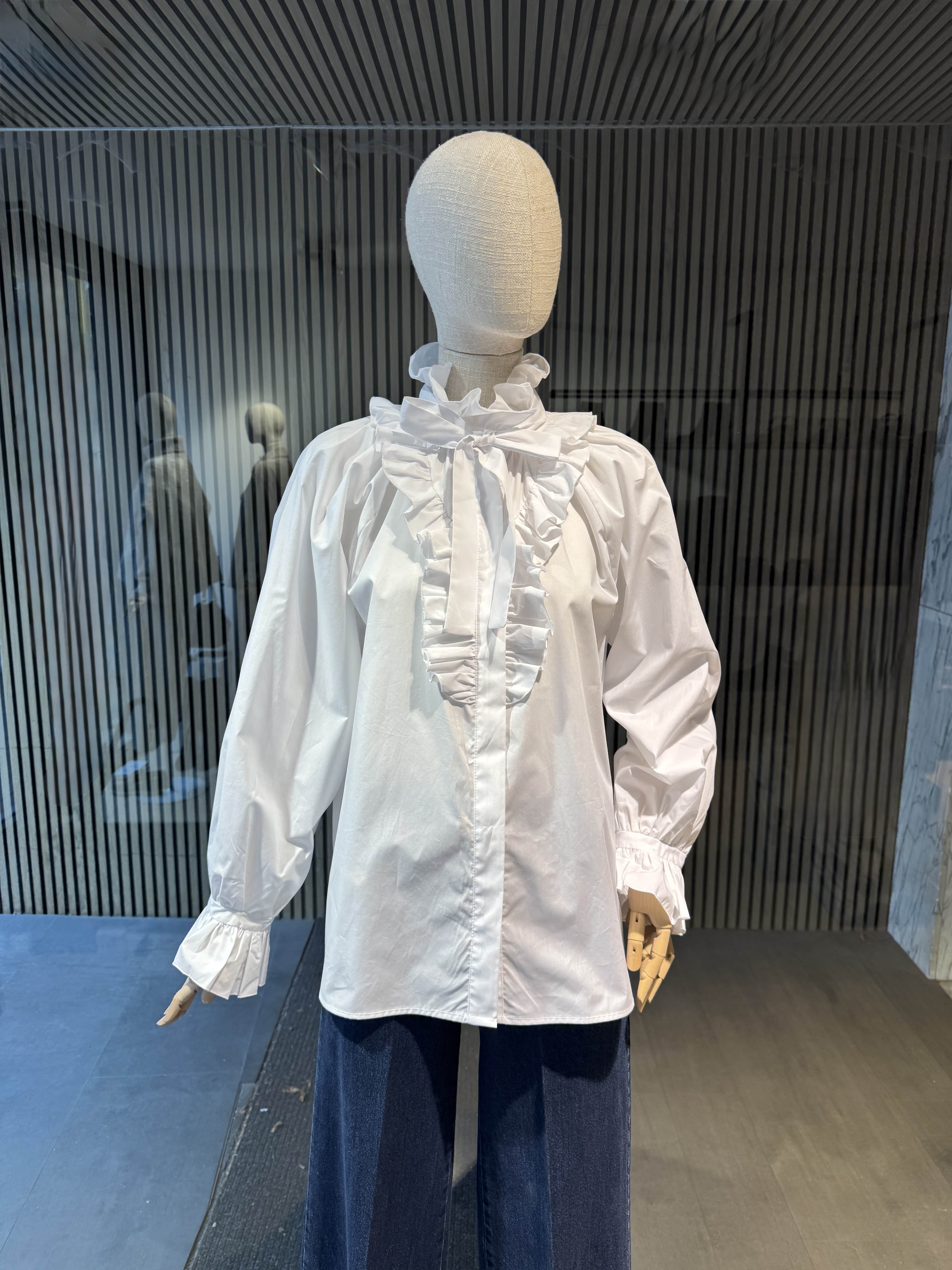 White shirt with ruffles