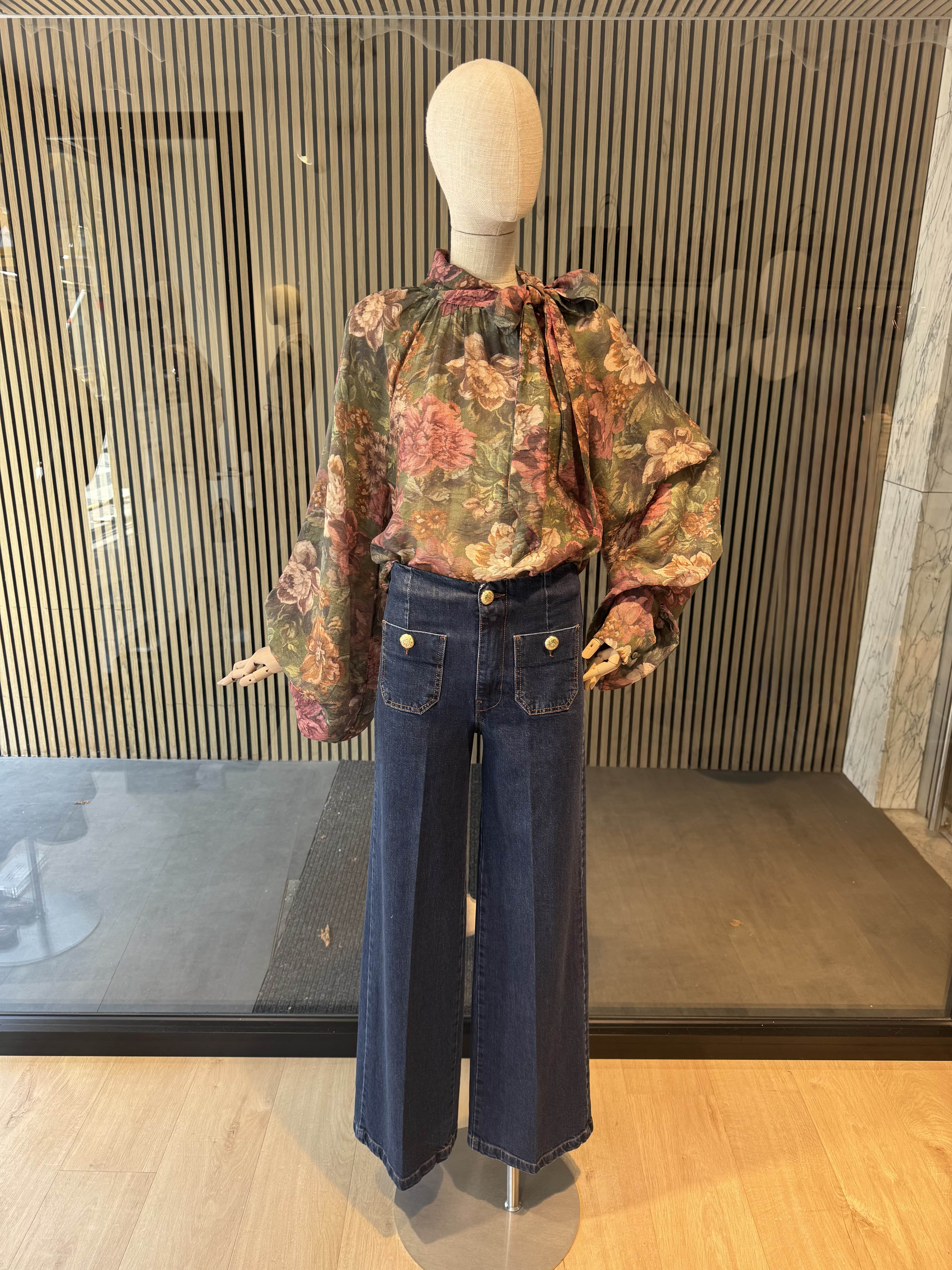 Oversized floral blouse