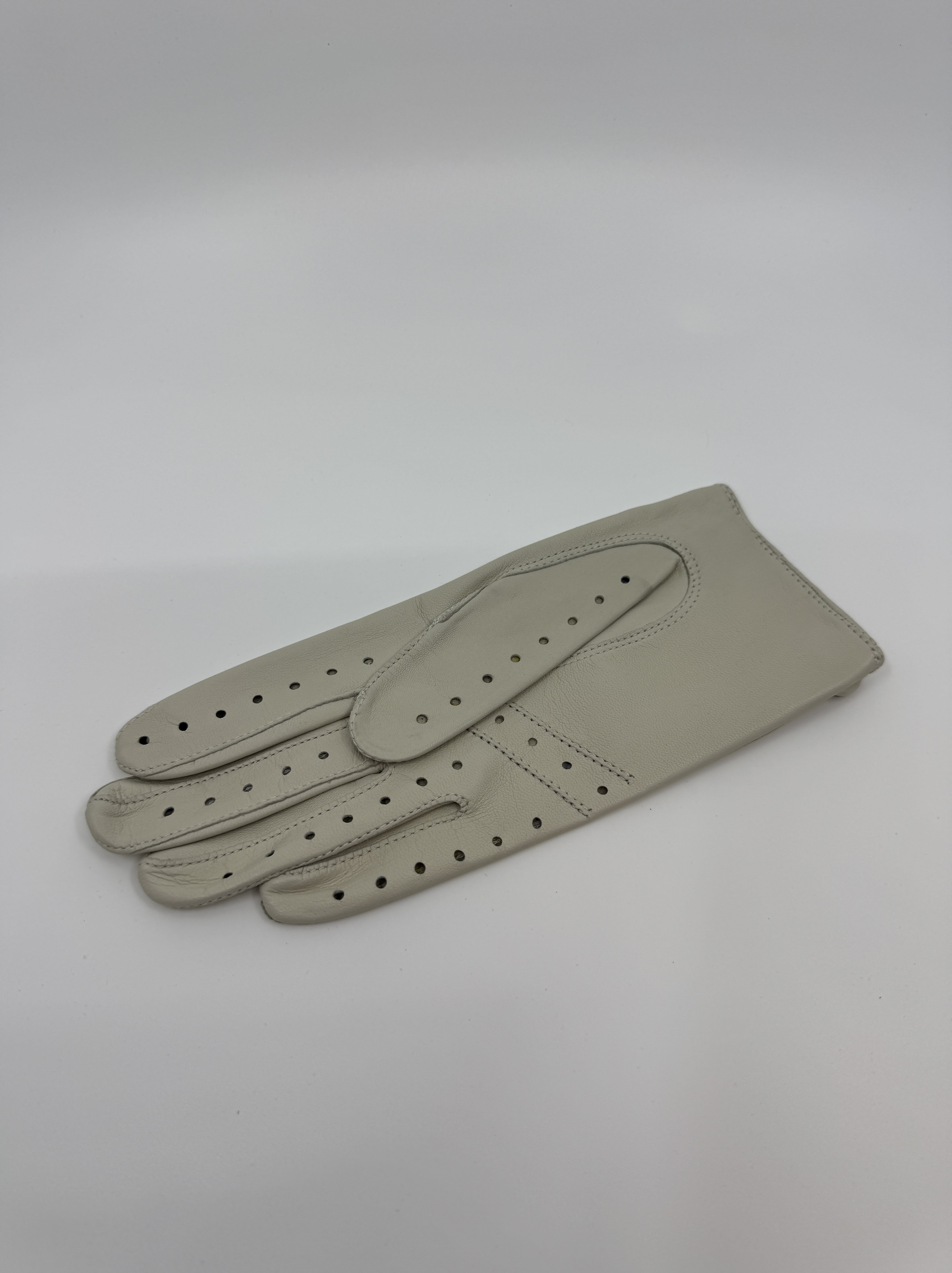 Messina Women's cream leather driving gloves