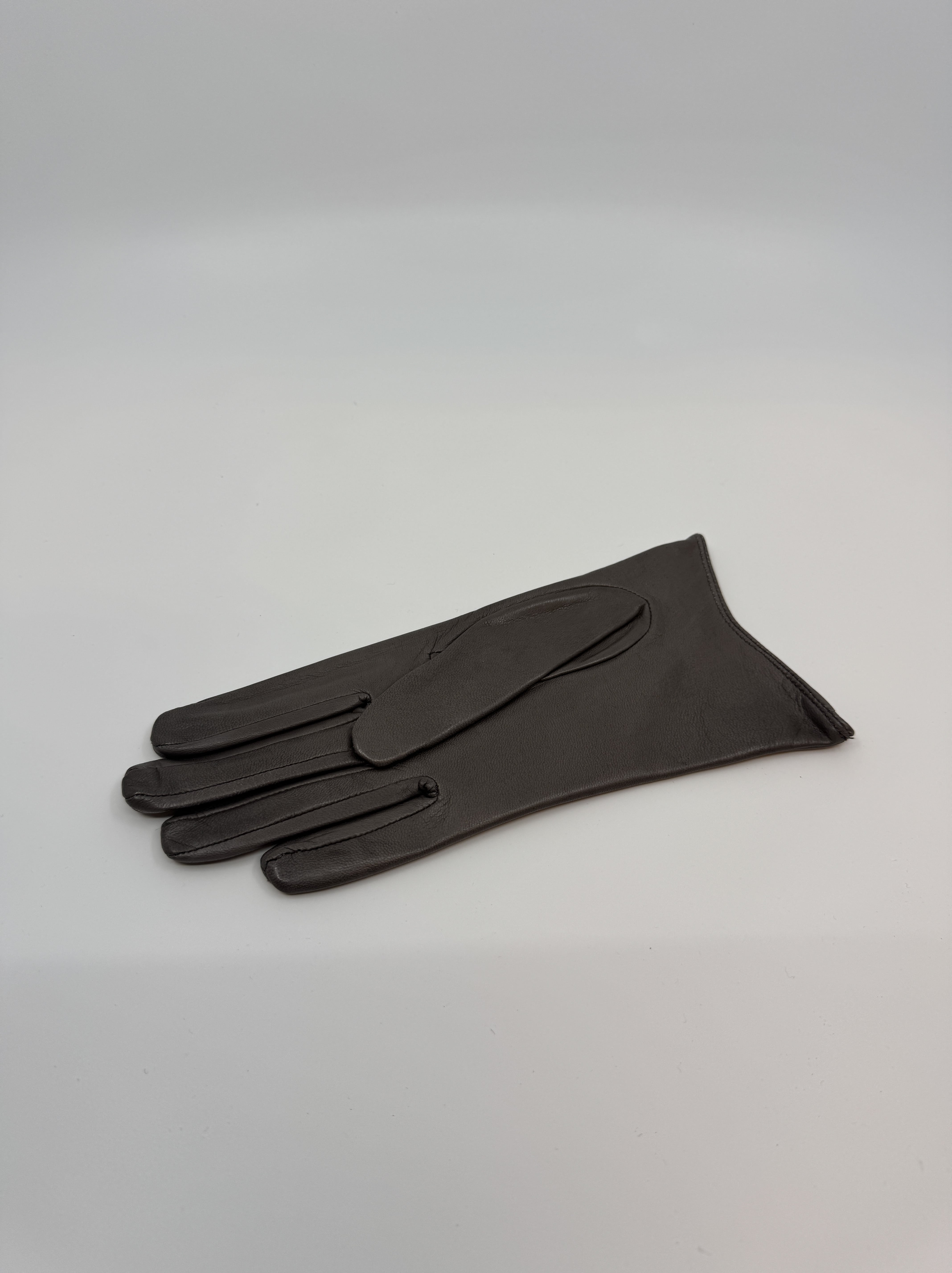 Pavia women's light grey leather gloves