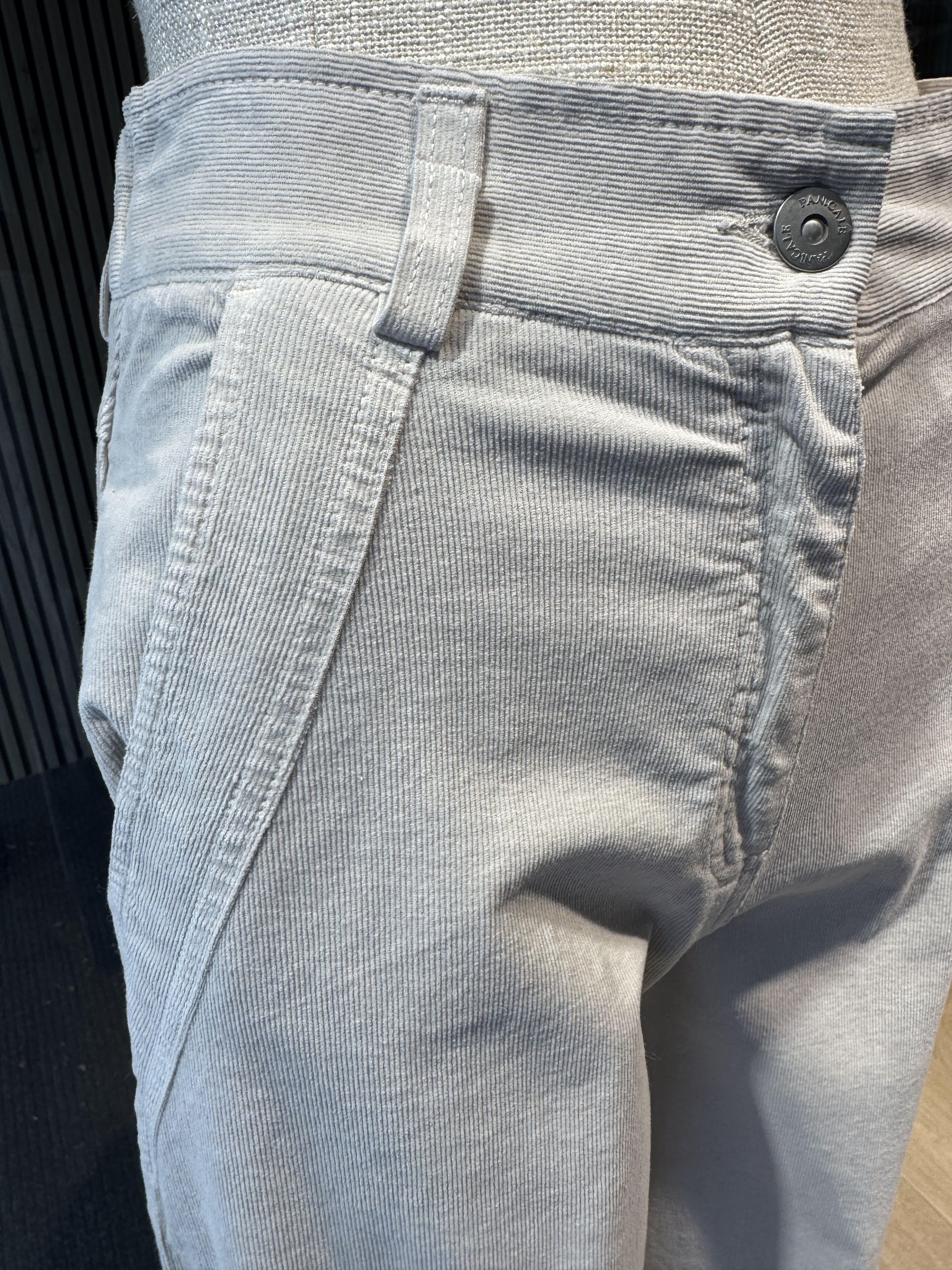 Relaxed fit corduroy soft beige trousers