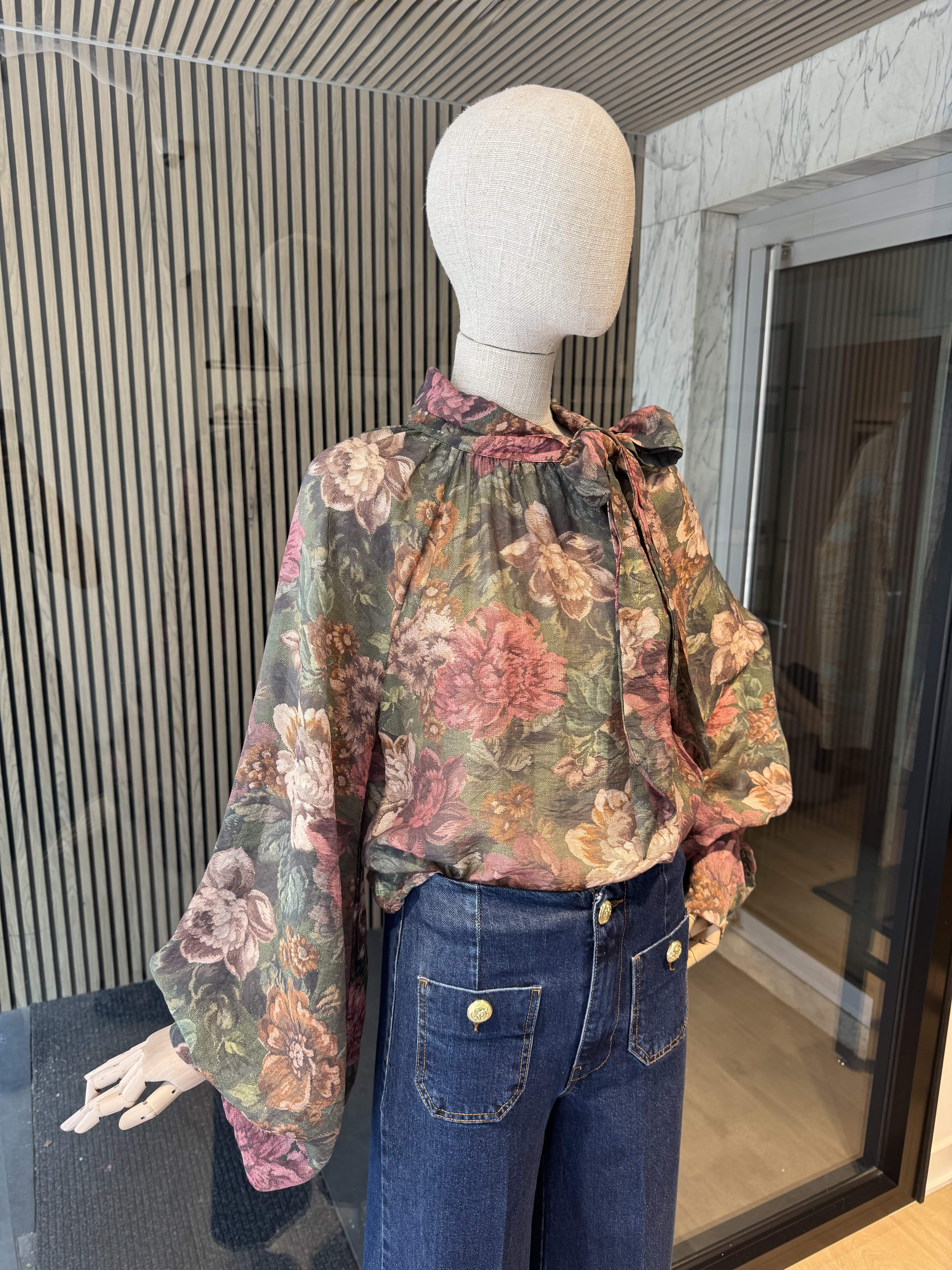 Oversized floral blouse