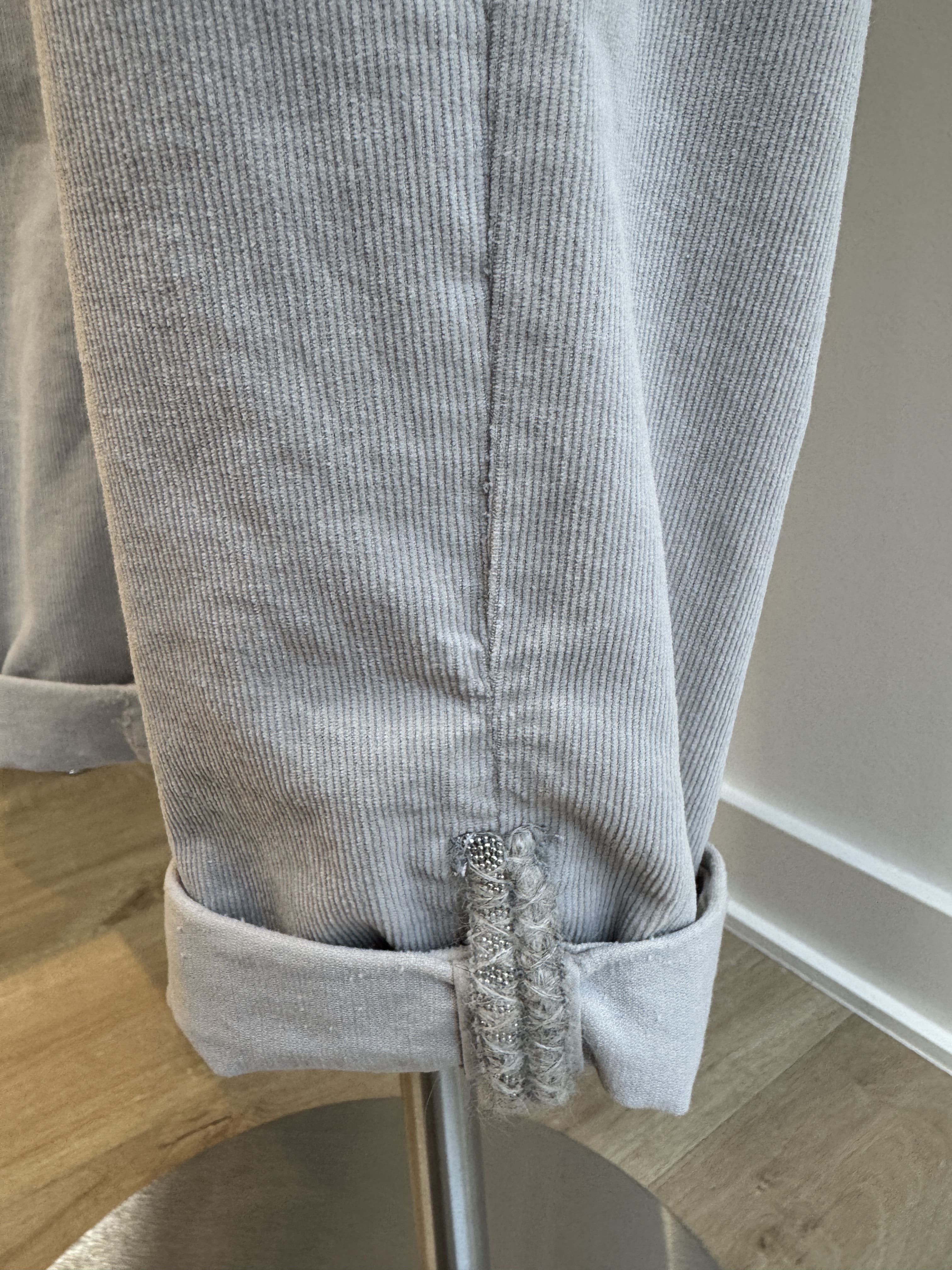 Beige corduroy trousers