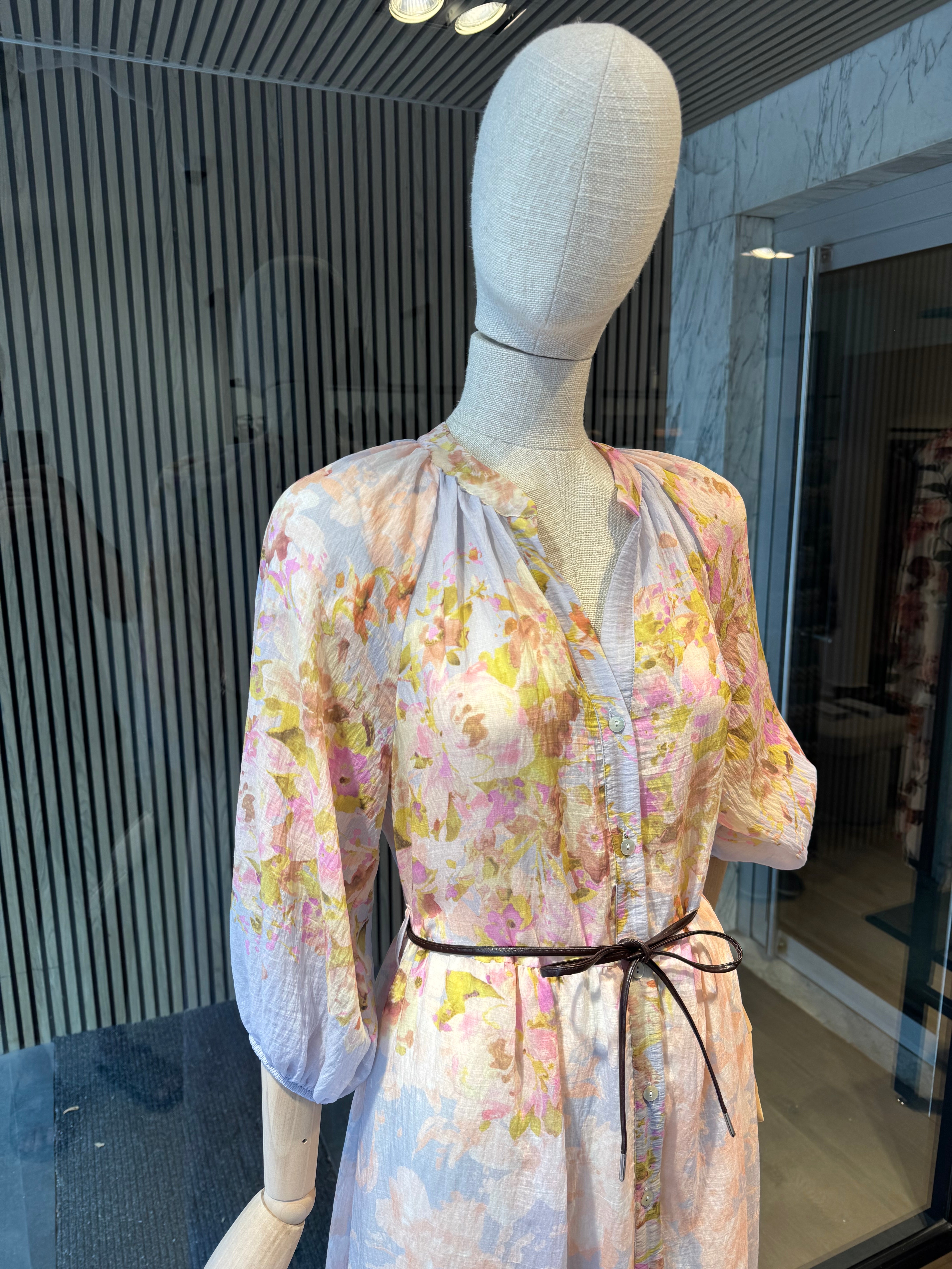 Pastel pink floral dress