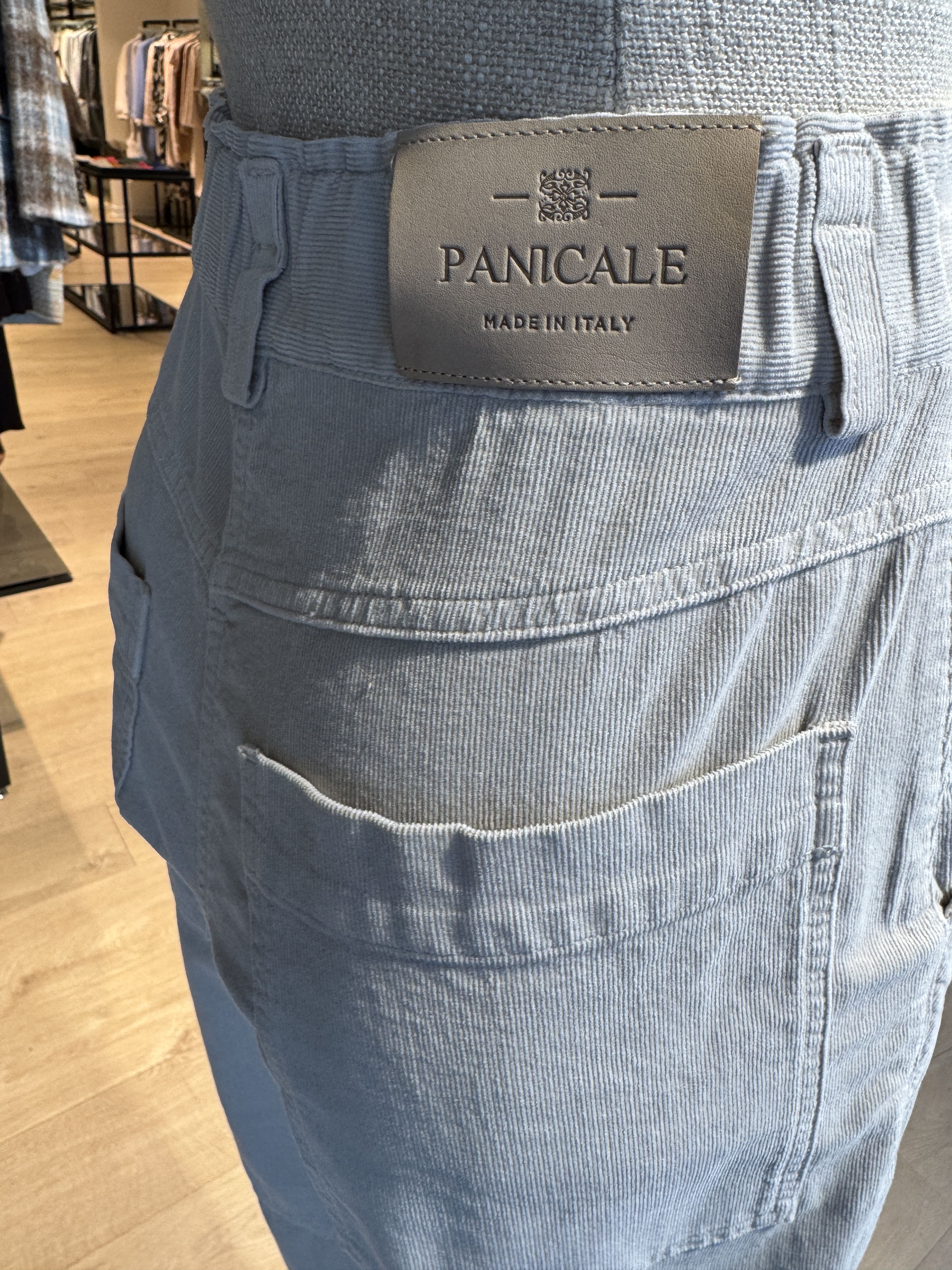 Relaxed fit corduroy soft beige trousers