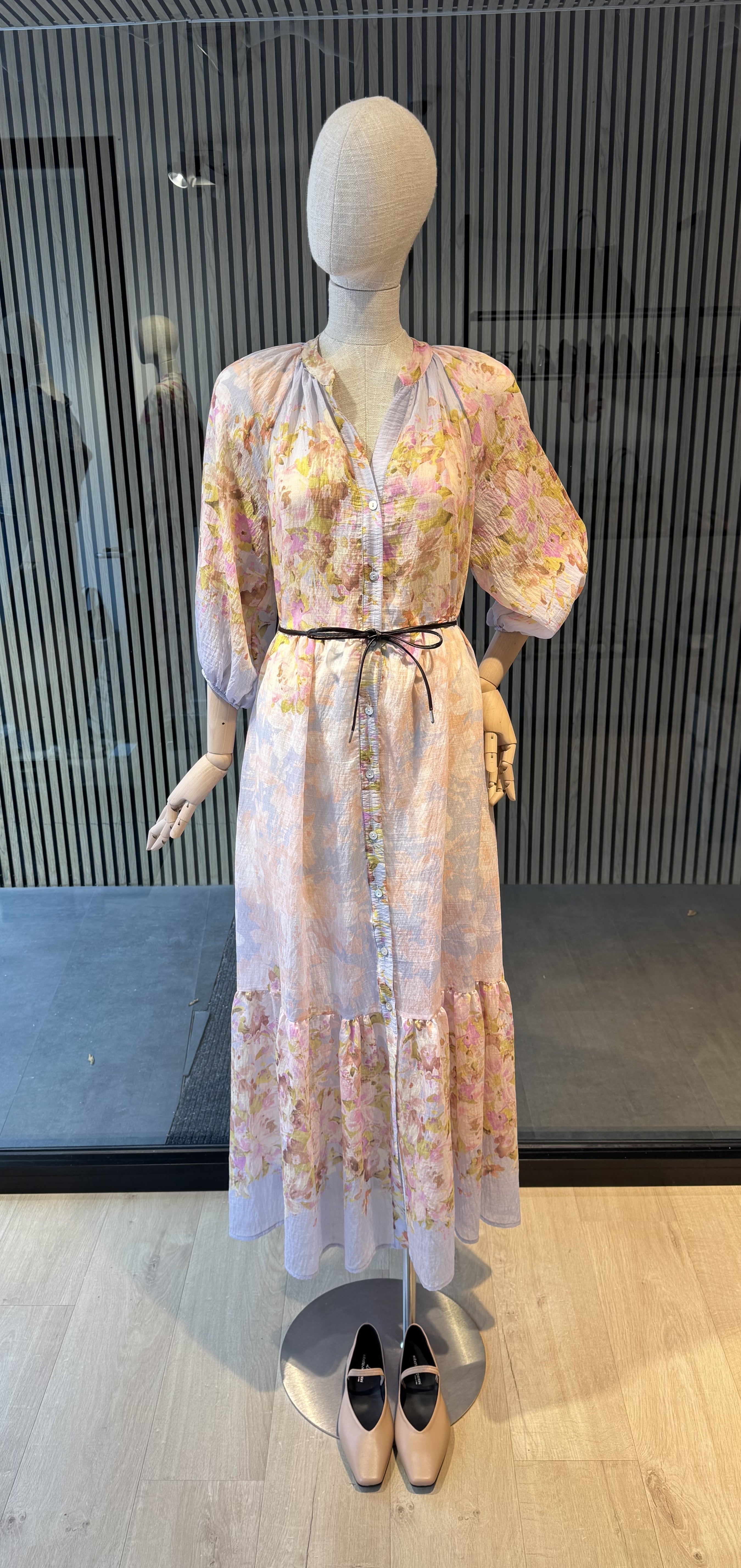 Pastel pink floral dress