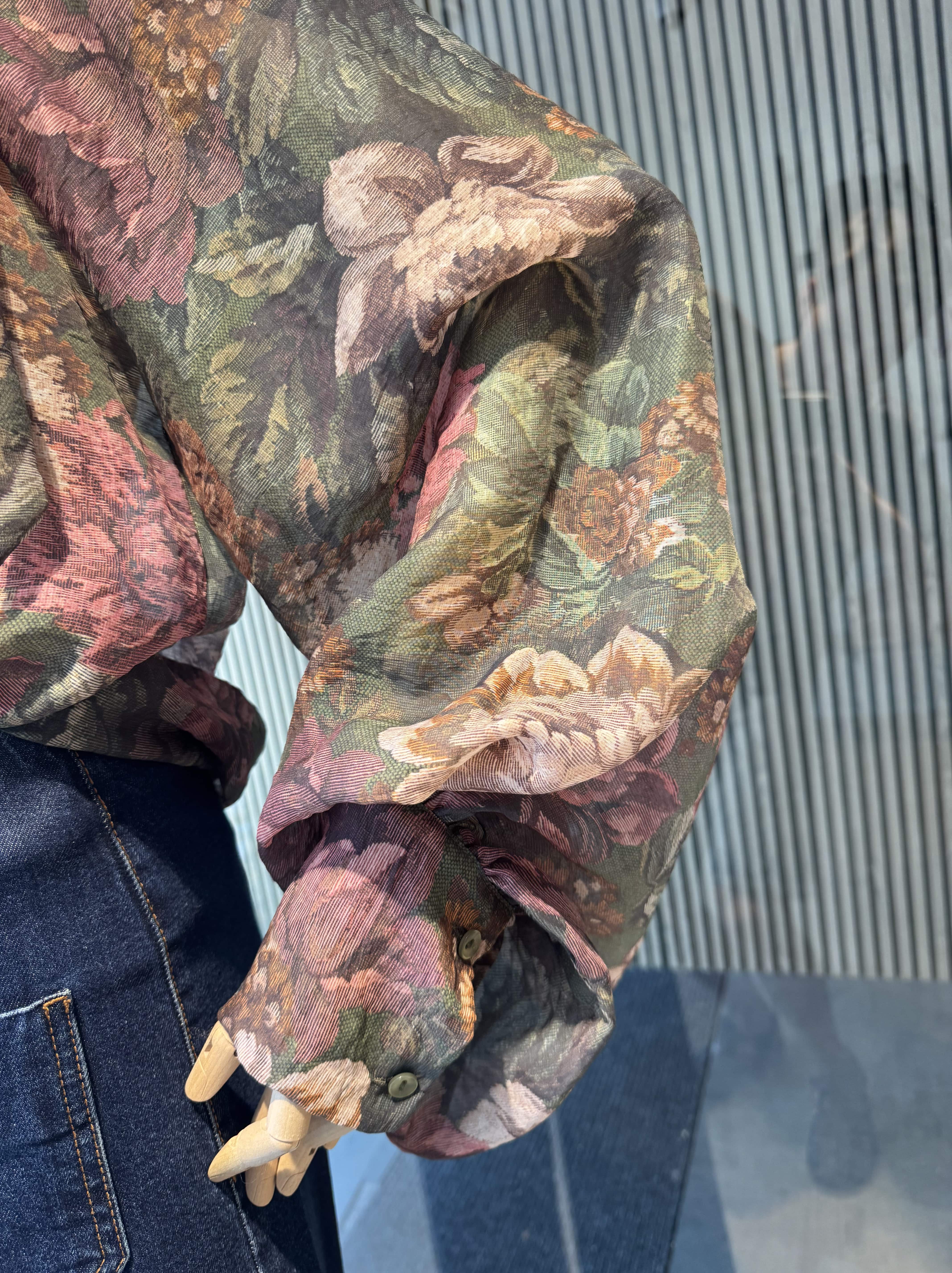 Oversized floral blouse