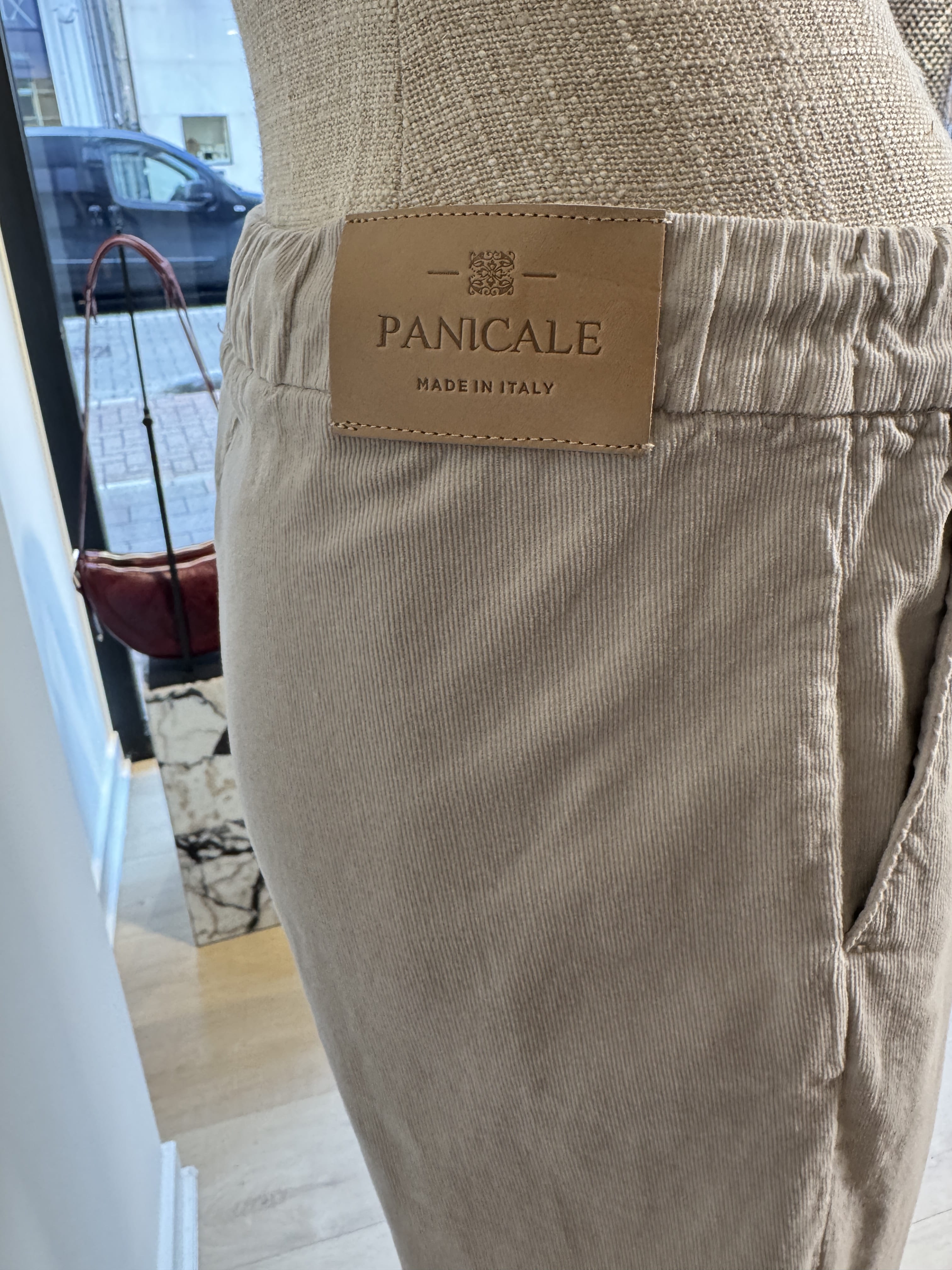 Beige corduroy trousers