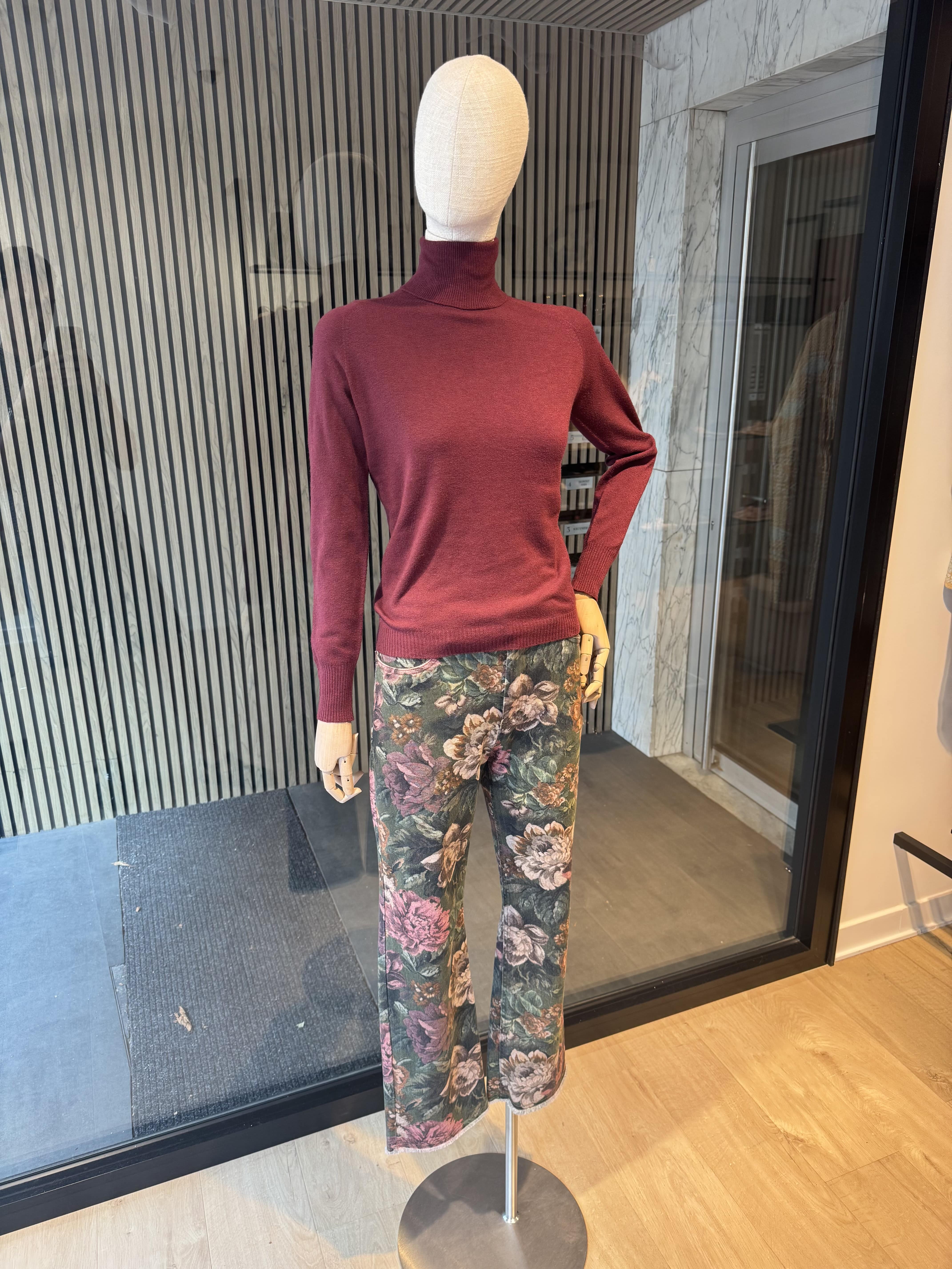 Floral jeans