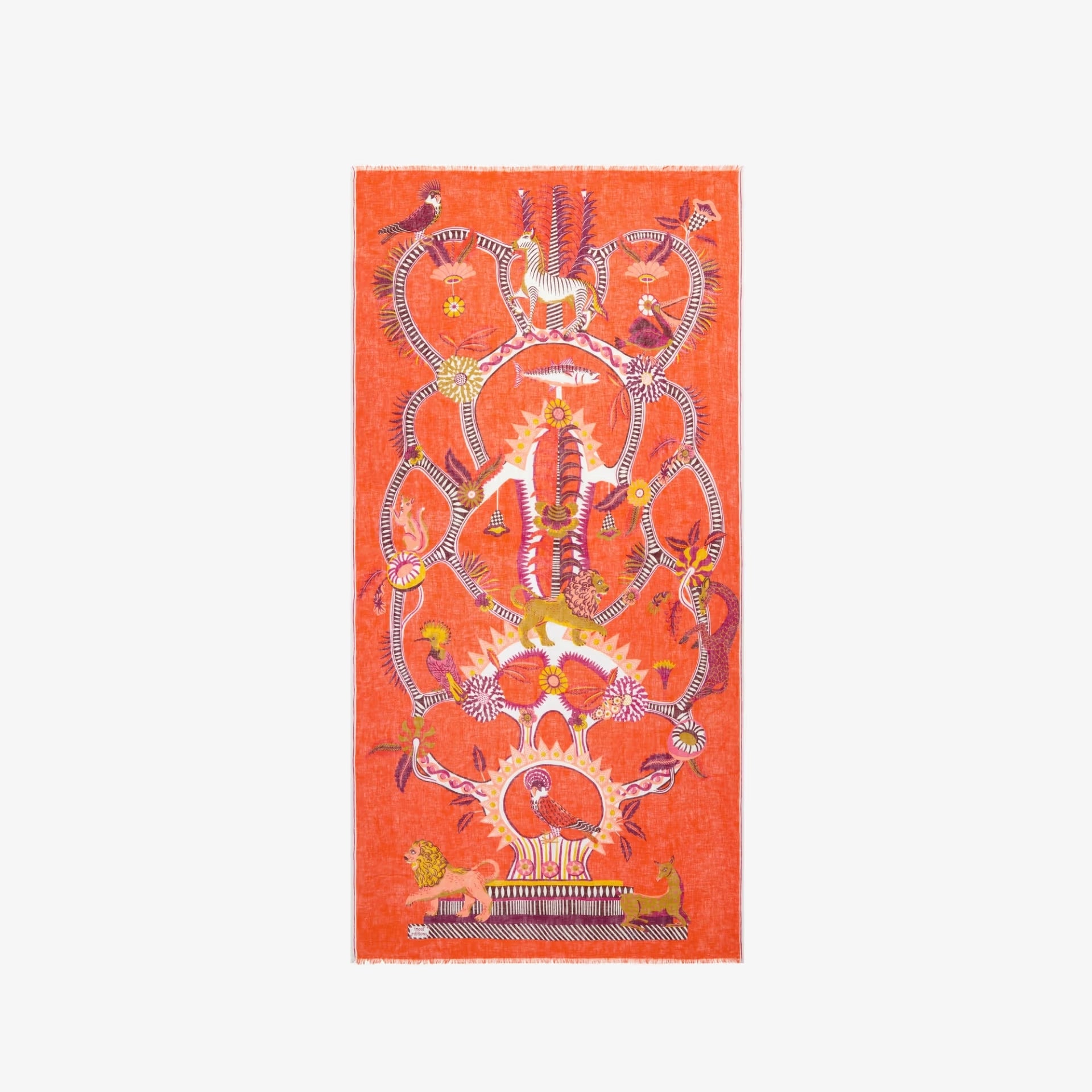 Scarf 100 Diego orange linen scarf