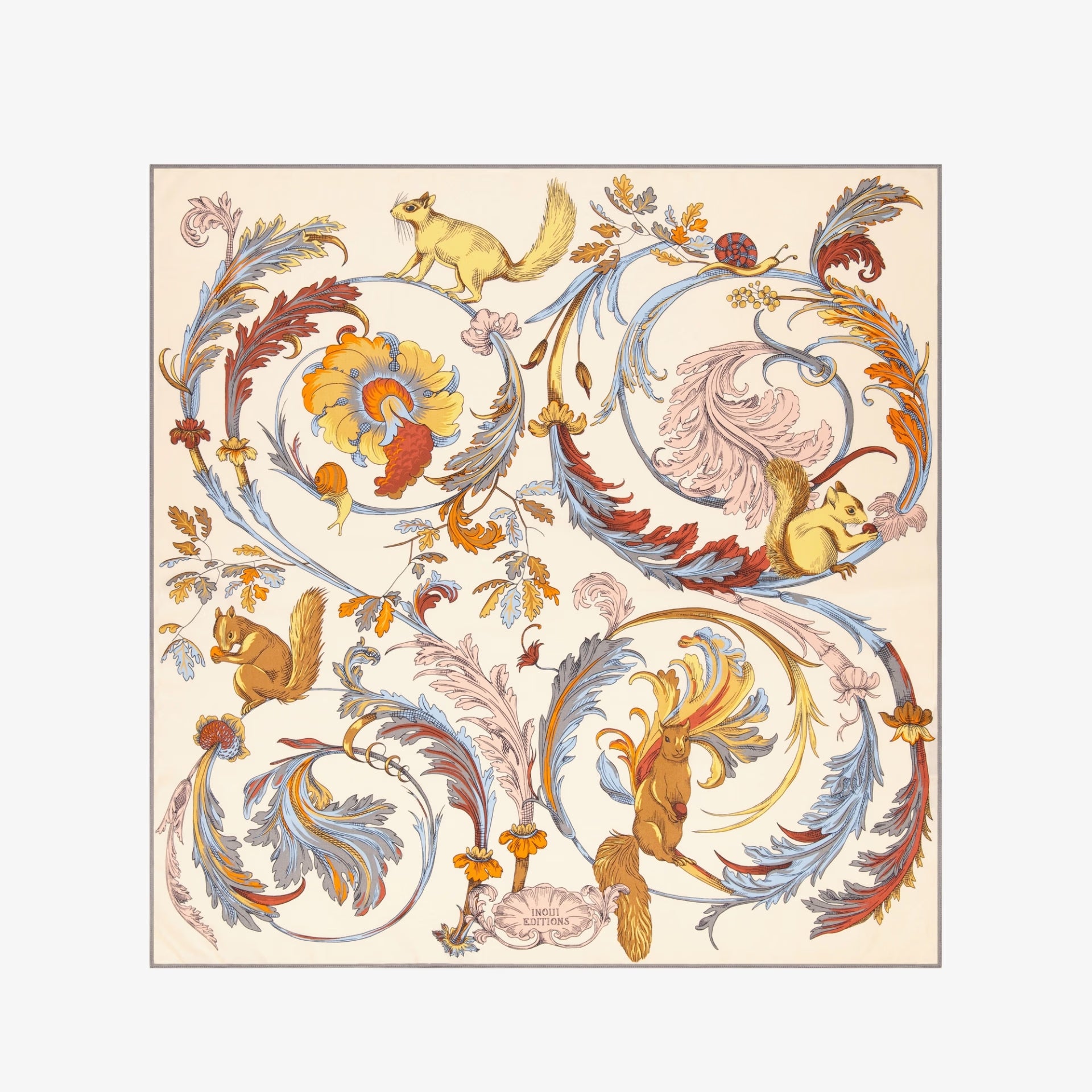 Square 100 Rococo cream scarf