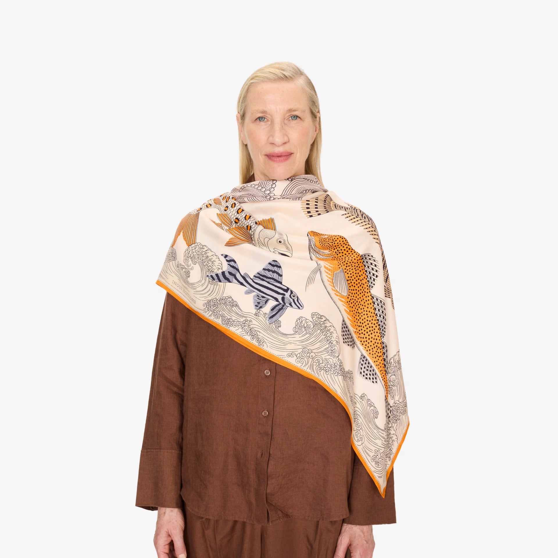 Scarf square 130 - poseidon pastel