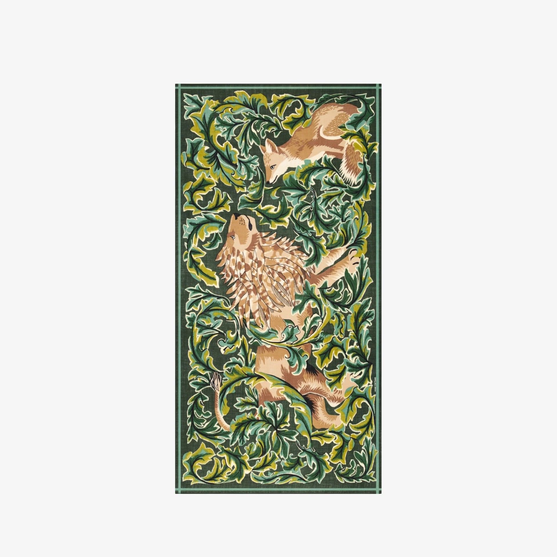 Scarf 100 Leonard green wool