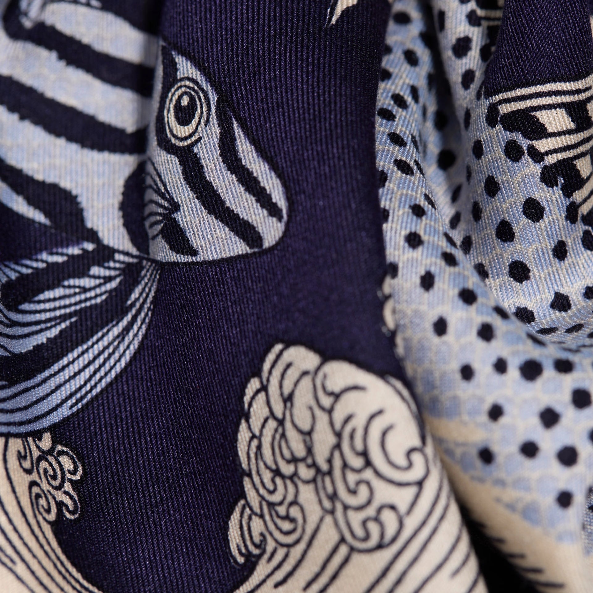 Scarf square 130 - poseidon blue