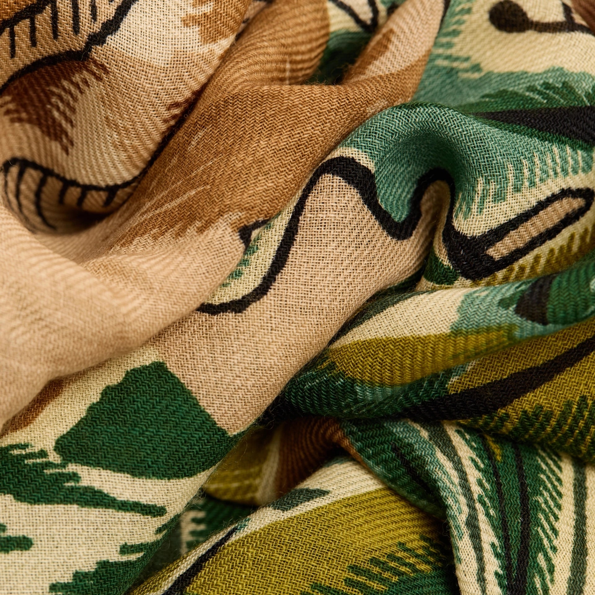 Scarf 100 Leonard green wool