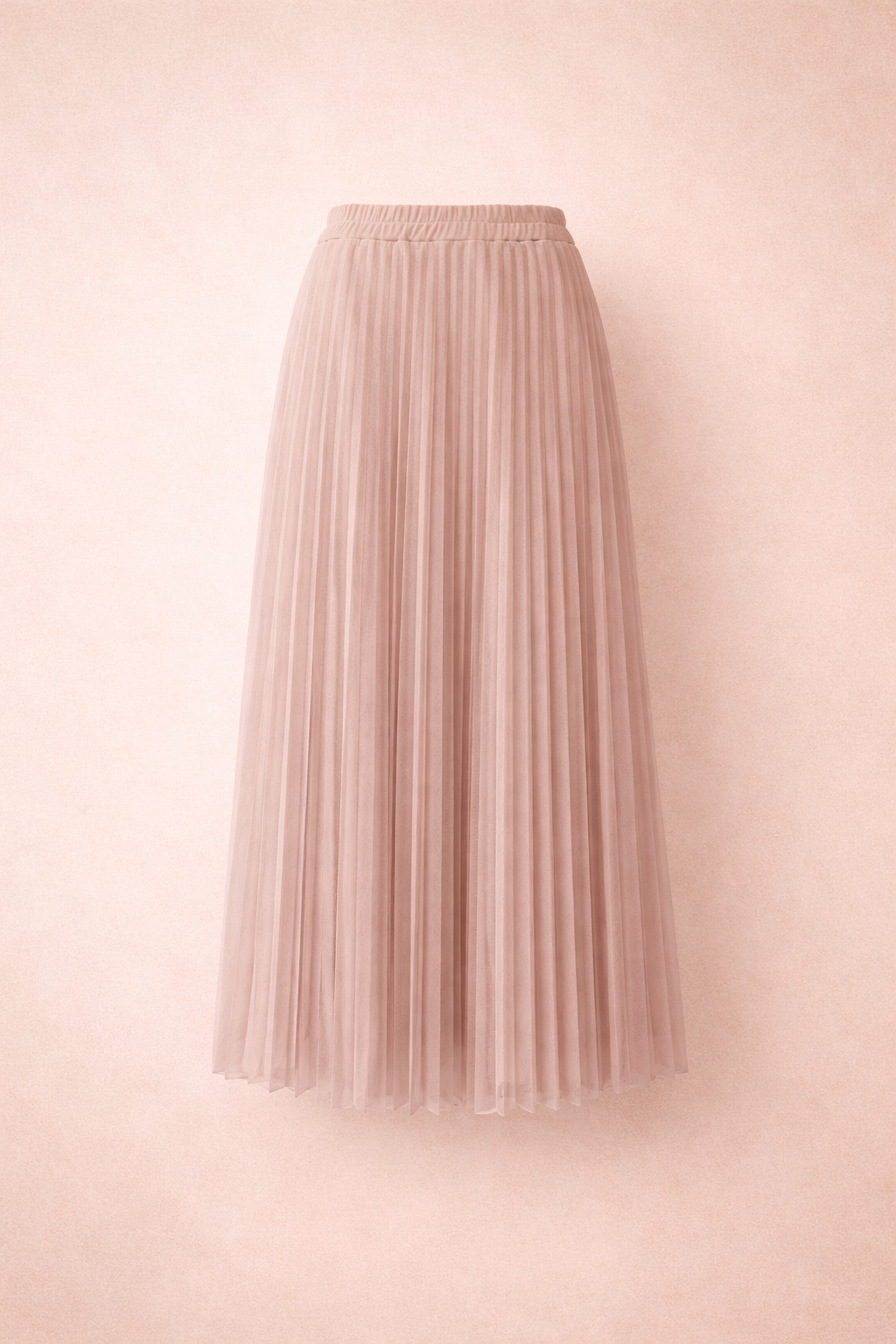 Blush Pink Pleated Maxi Skirt