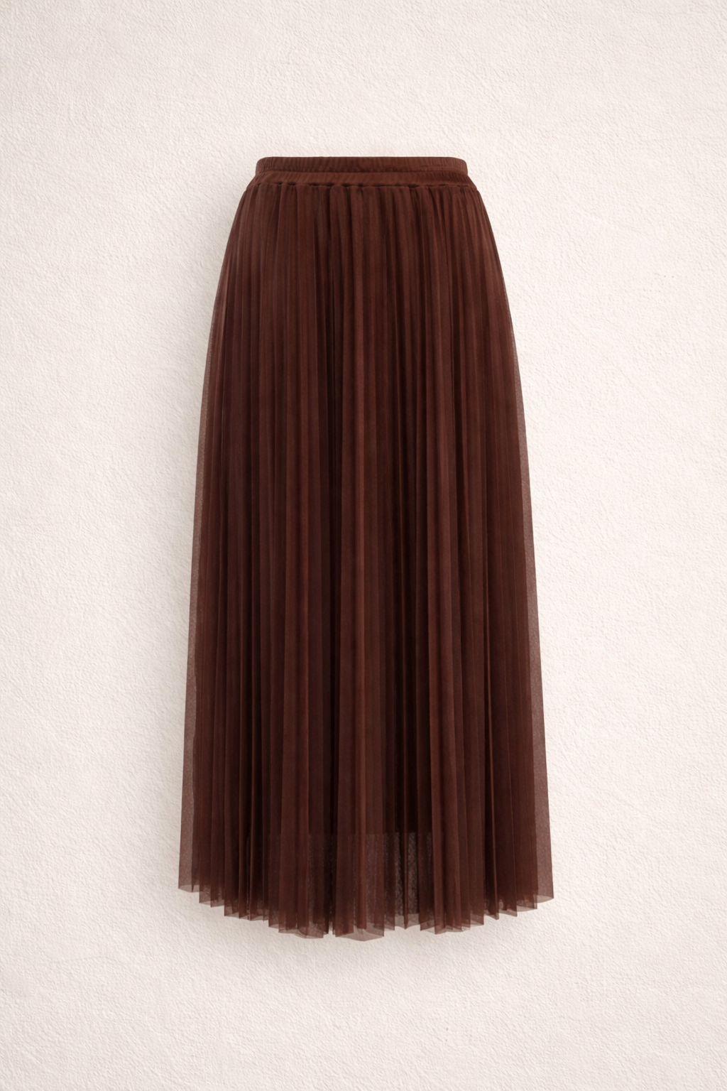Chocolate Pleated Maxi Skirt