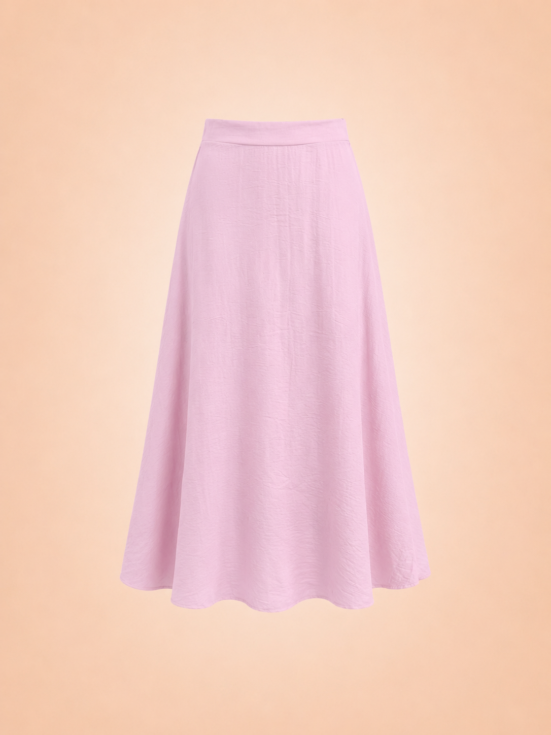 Blush Pink A-Line Midi Skirt - Elegant Women's Occasion & Everyday Skirt