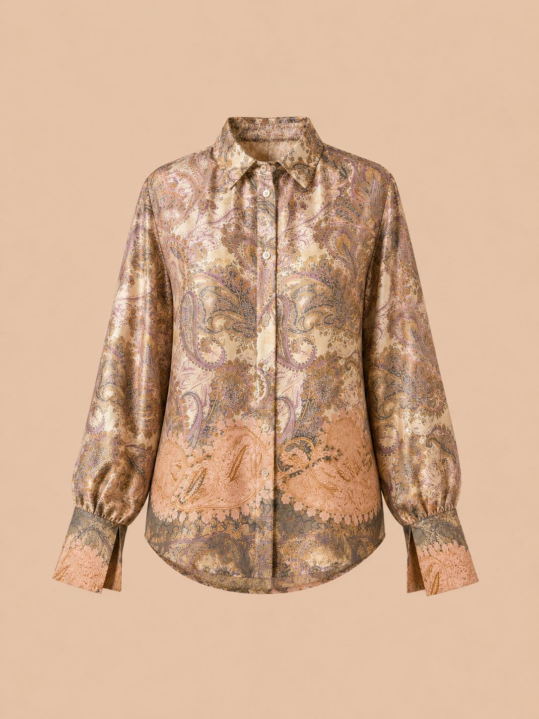 Paisley Shirt - Elegant Printed Button-Up Blouse
