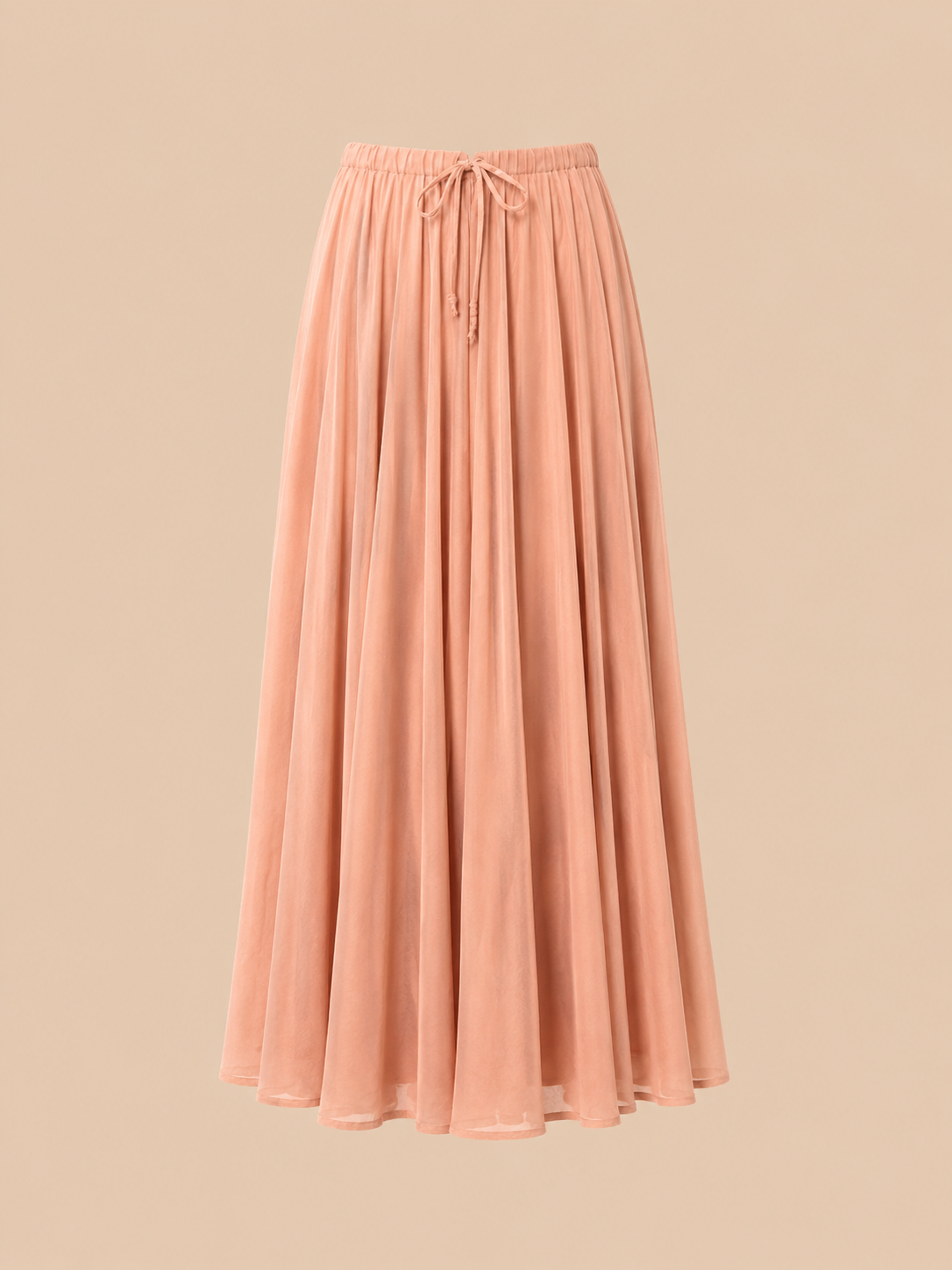 Blush Pink Maxi Skirt - Flowy Long Skirt