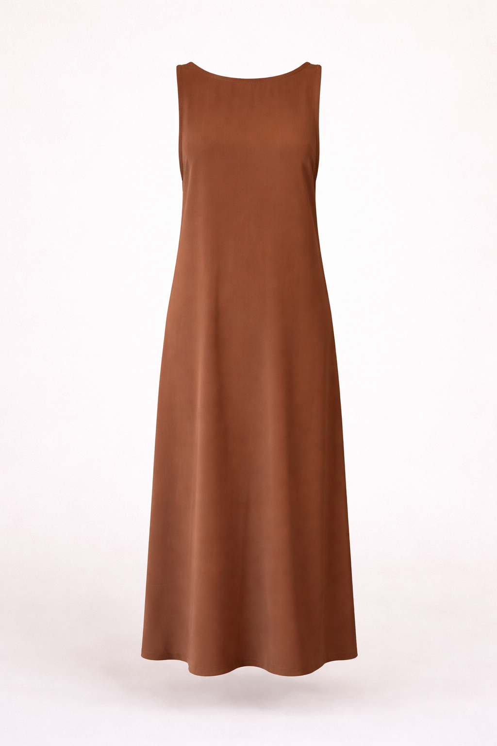 Brown Sleeveless Maxi Dress