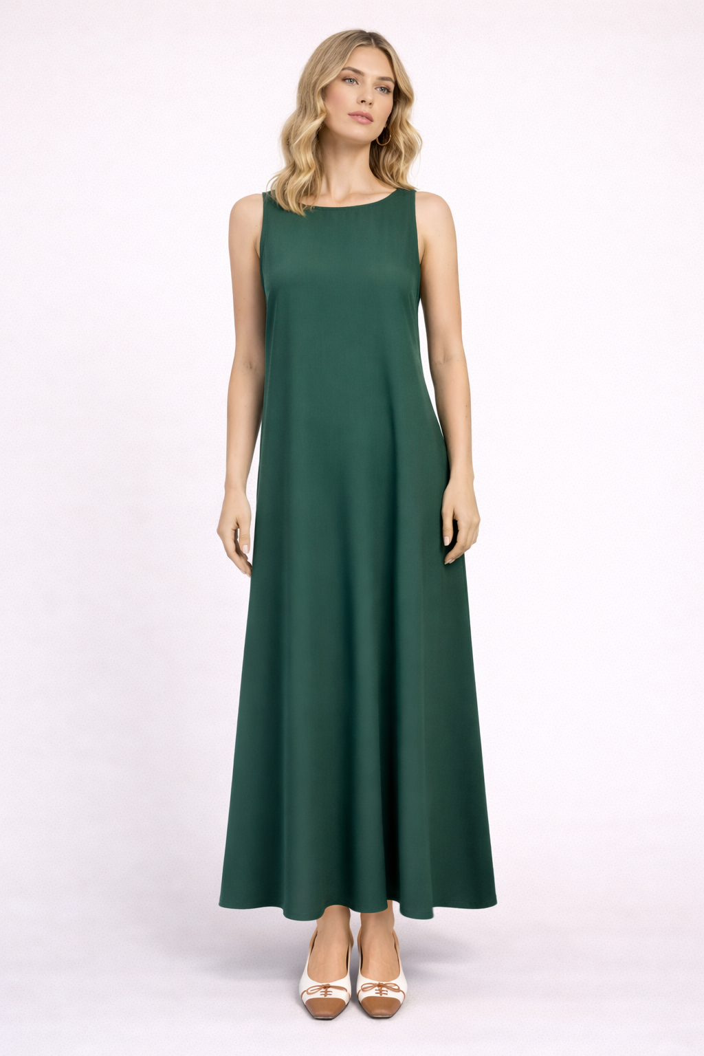 Green Sleeveless Maxi Dress