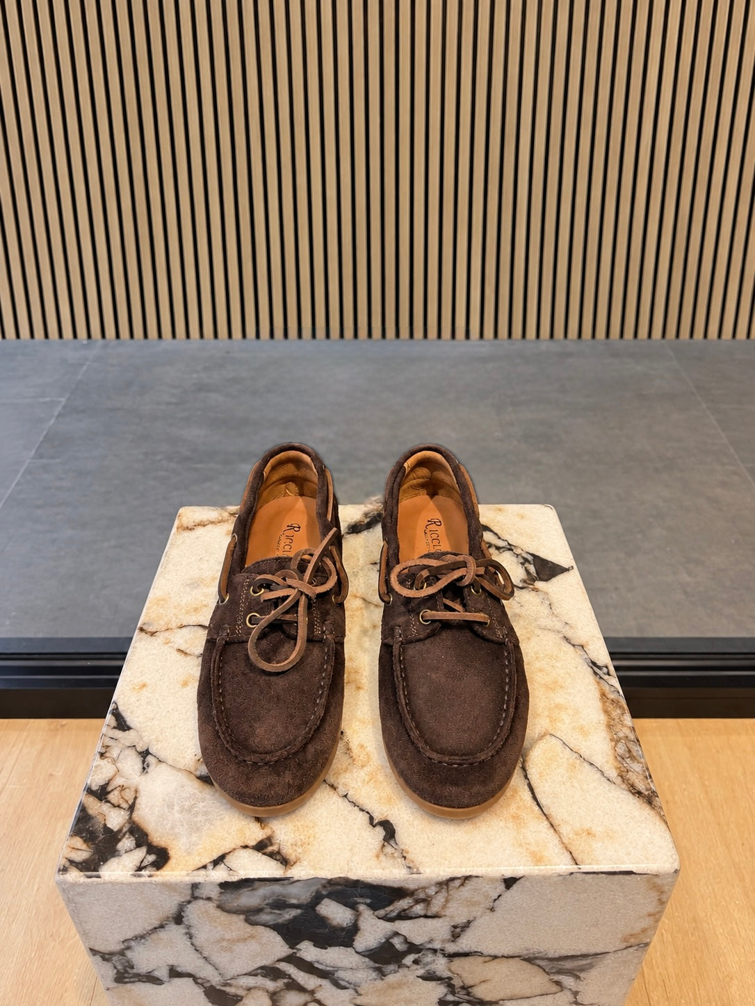 Women's Brown Suede Shoes With Leather Laces