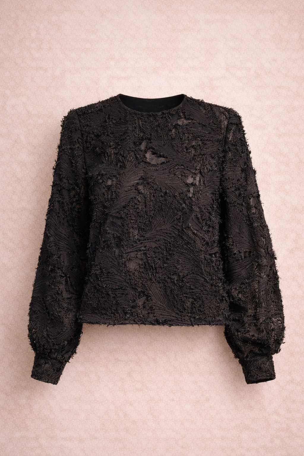 Black textured blouse