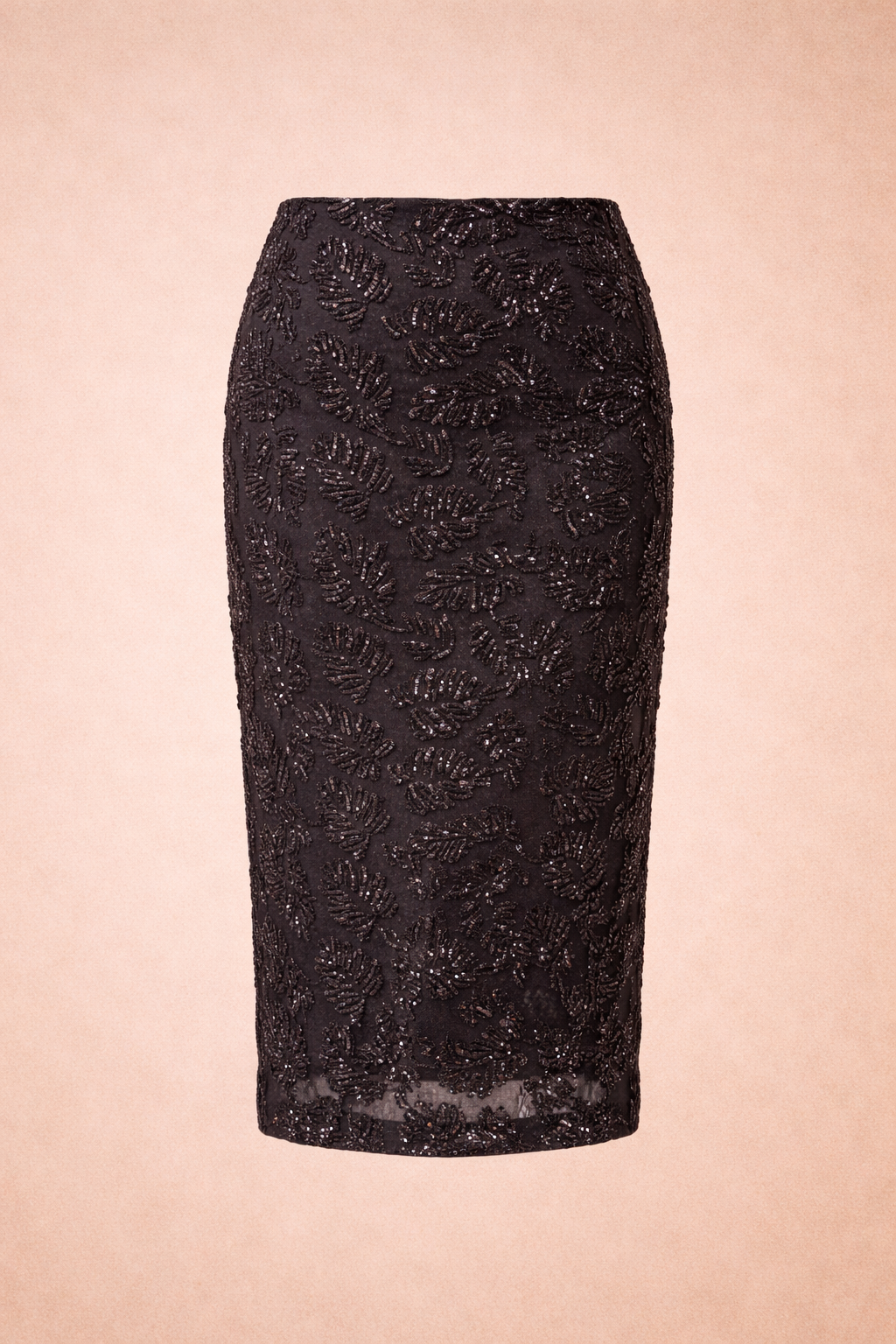 Black skirt with sequins embroideries