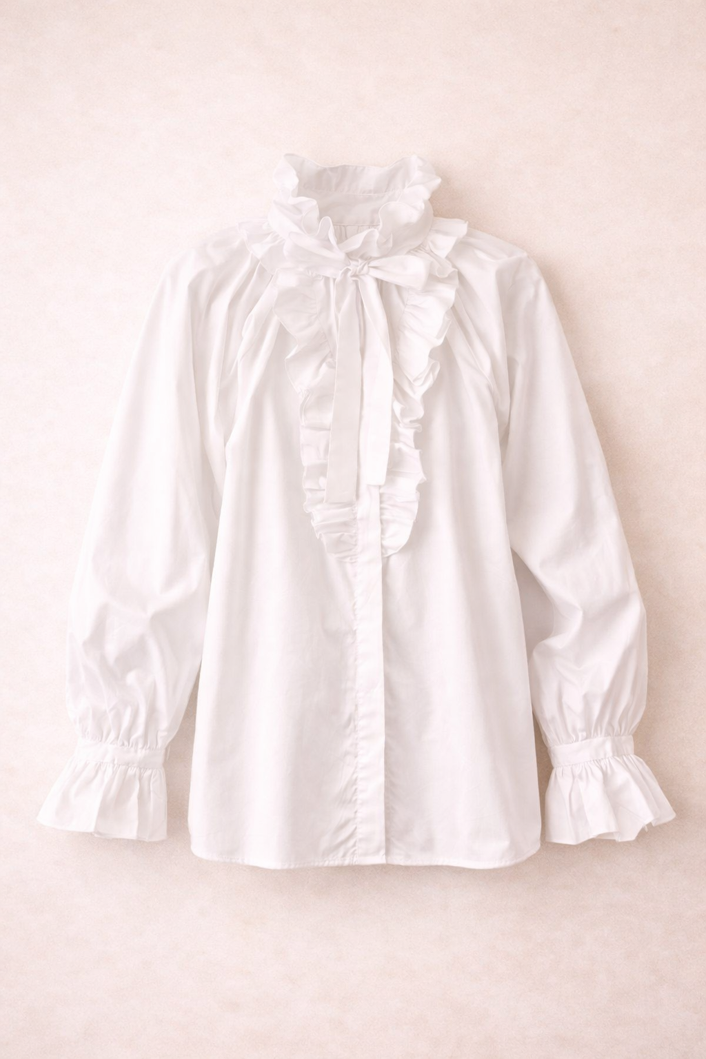 White shirt with ruffles