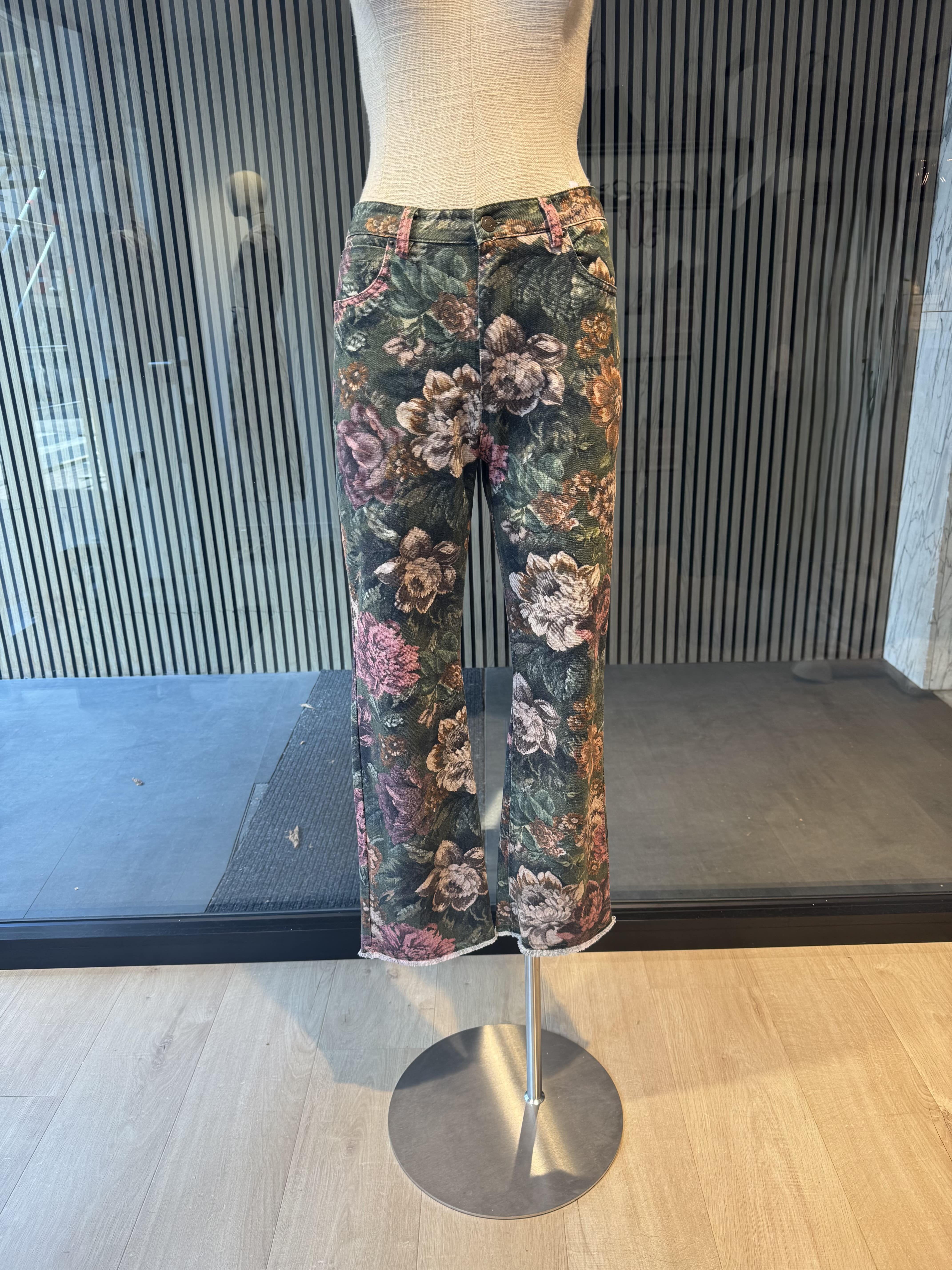 Floral jeans
