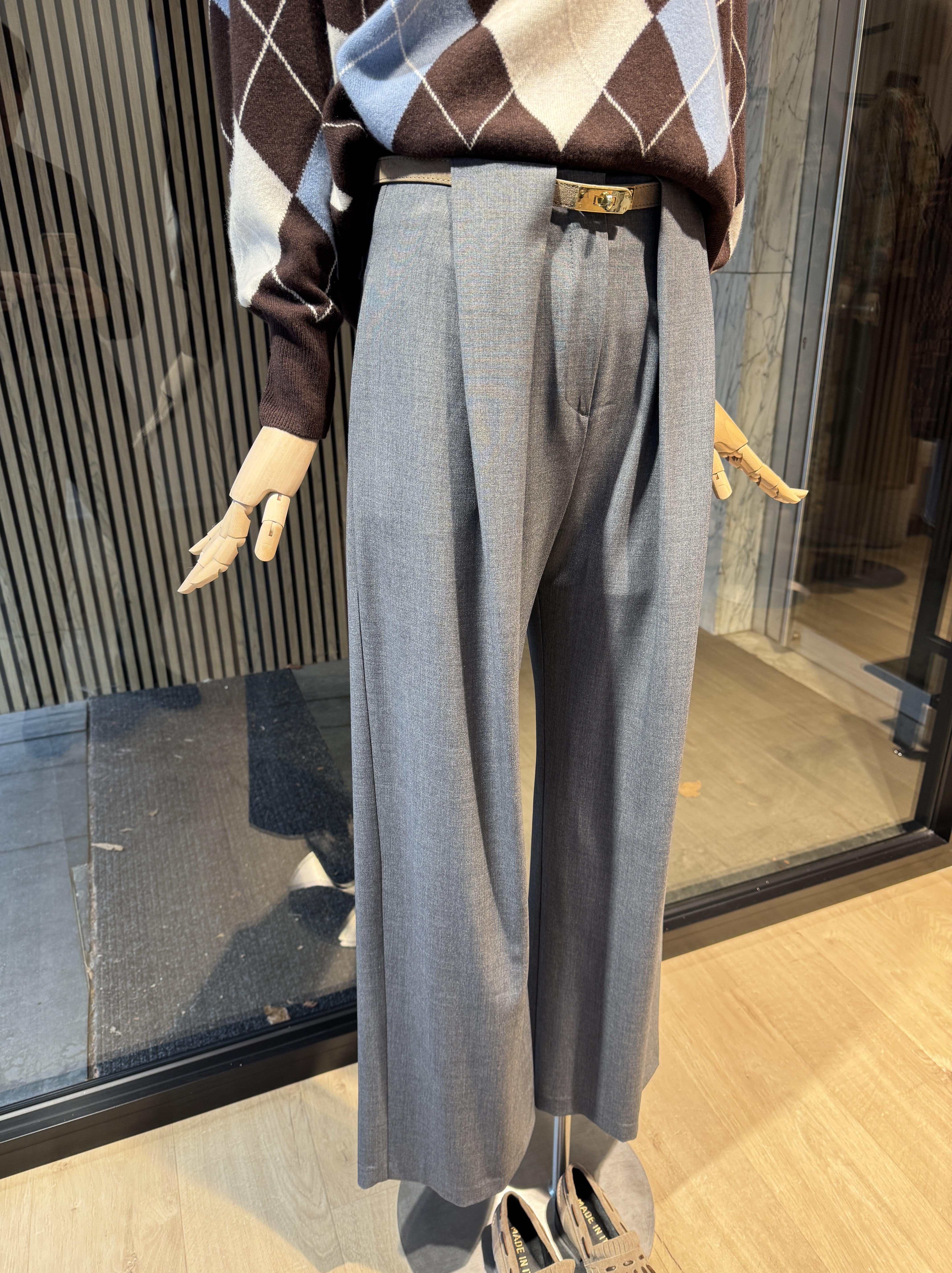 Relaxed fit grey trousers