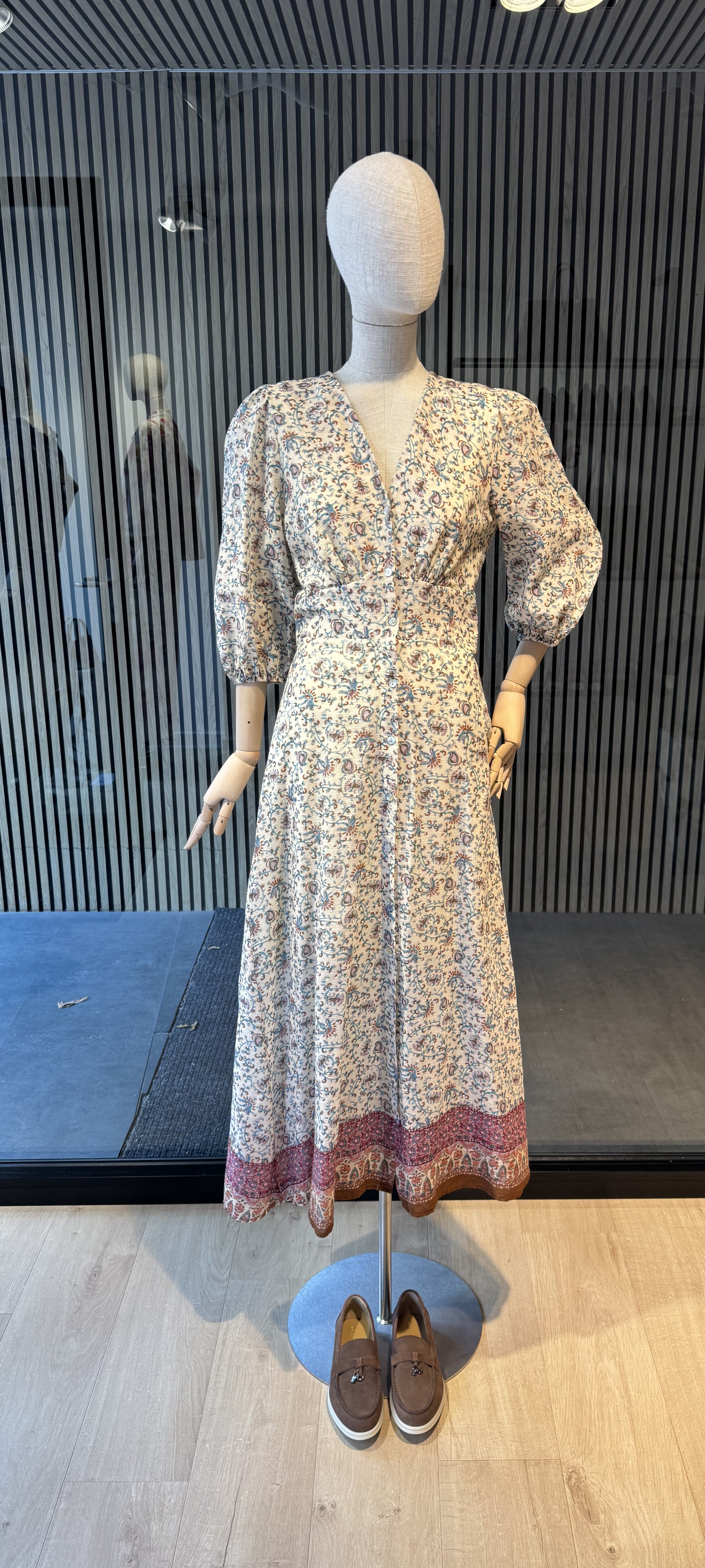 Cream paisley dress