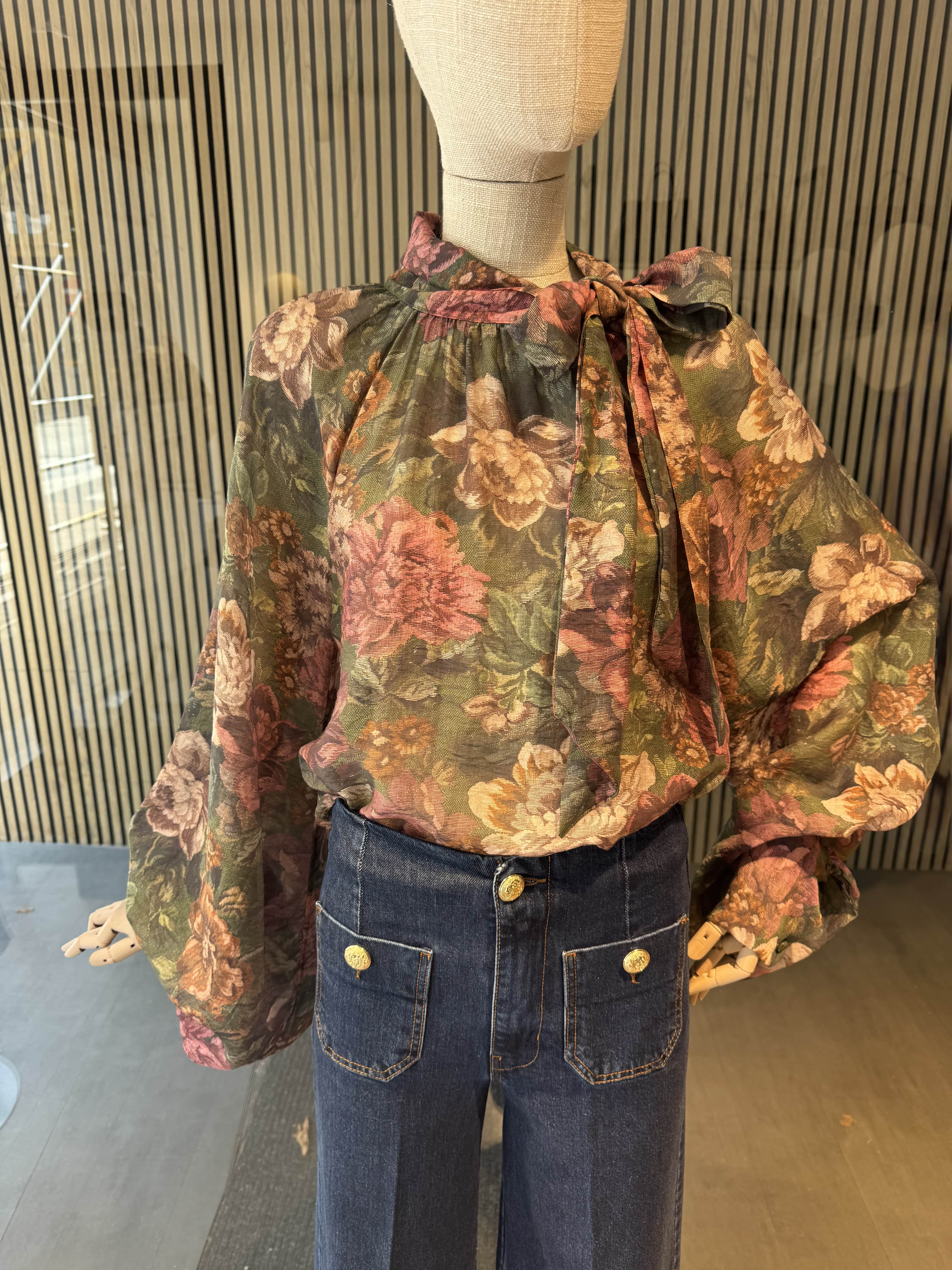 Oversized floral blouse