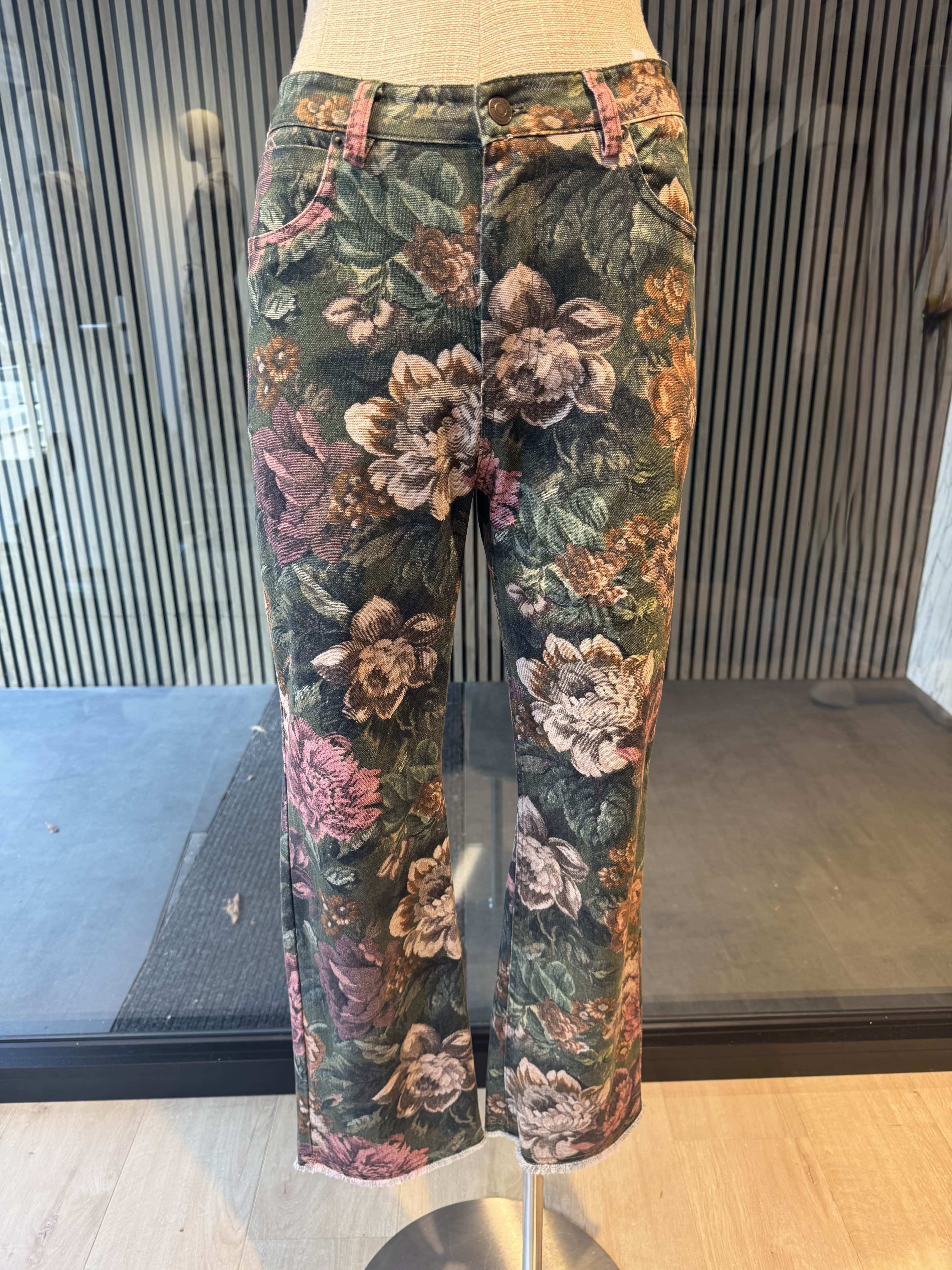 Floral jeans
