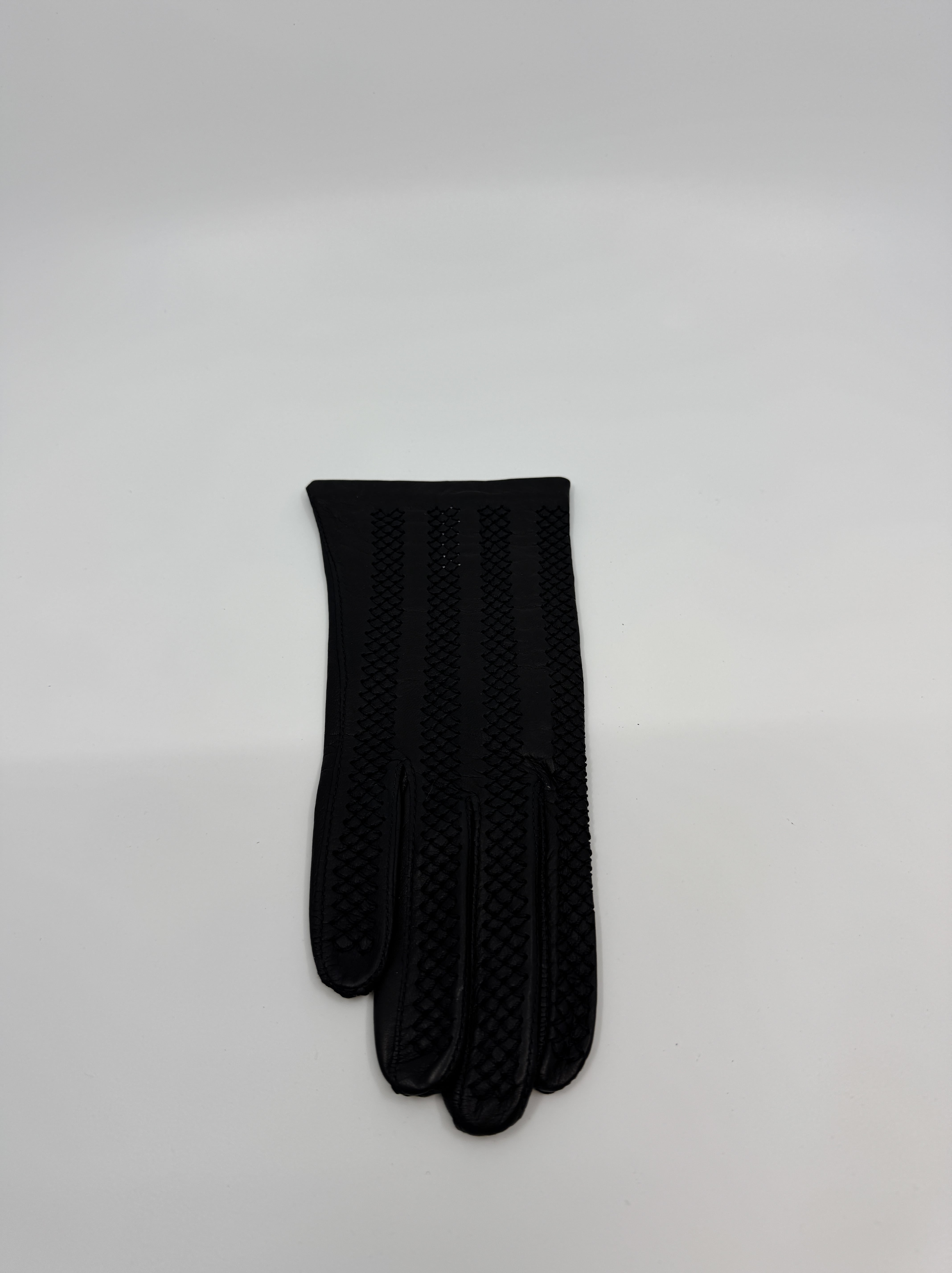 Vernazza women's black leather gloves