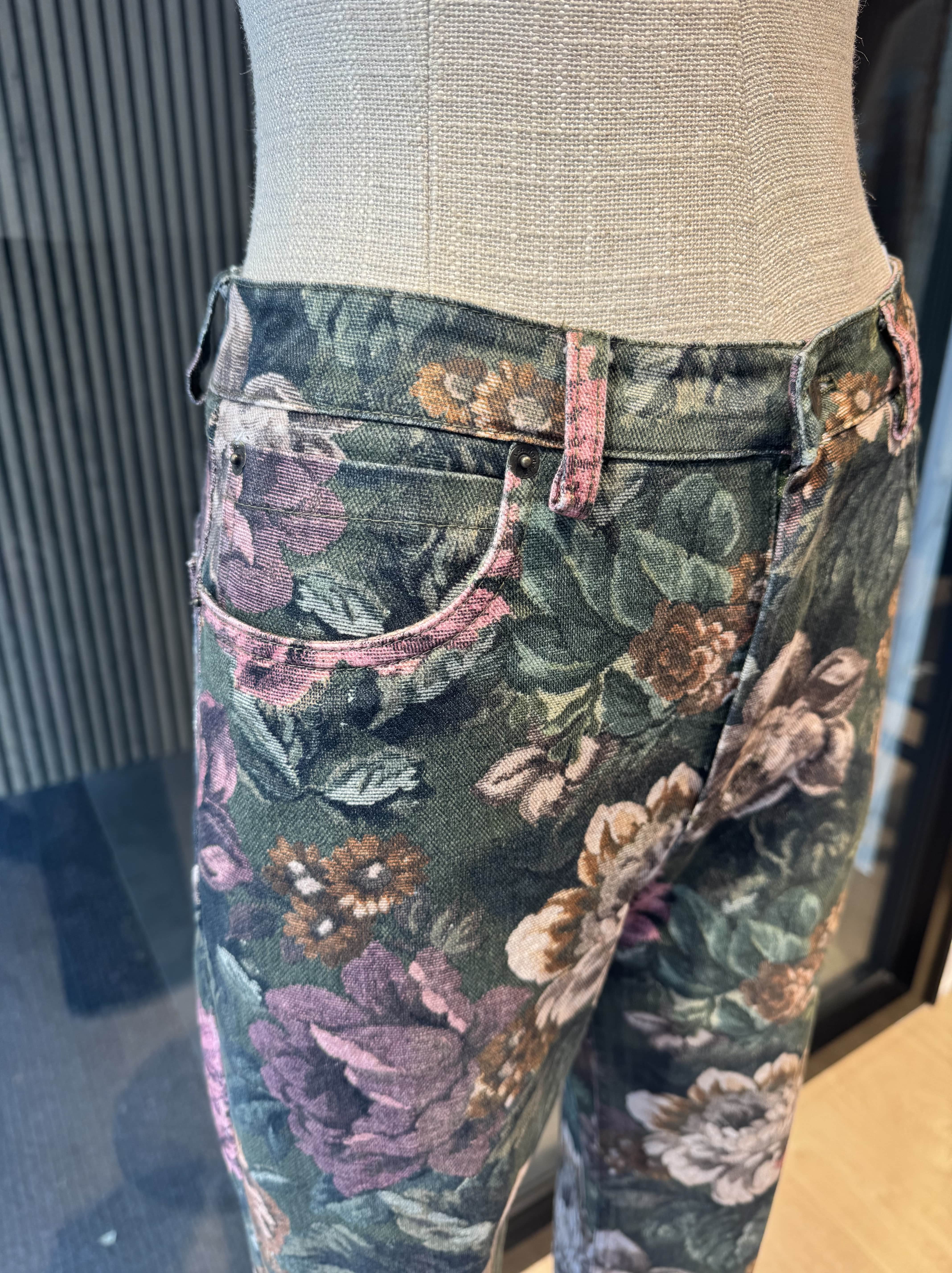 Floral jeans
