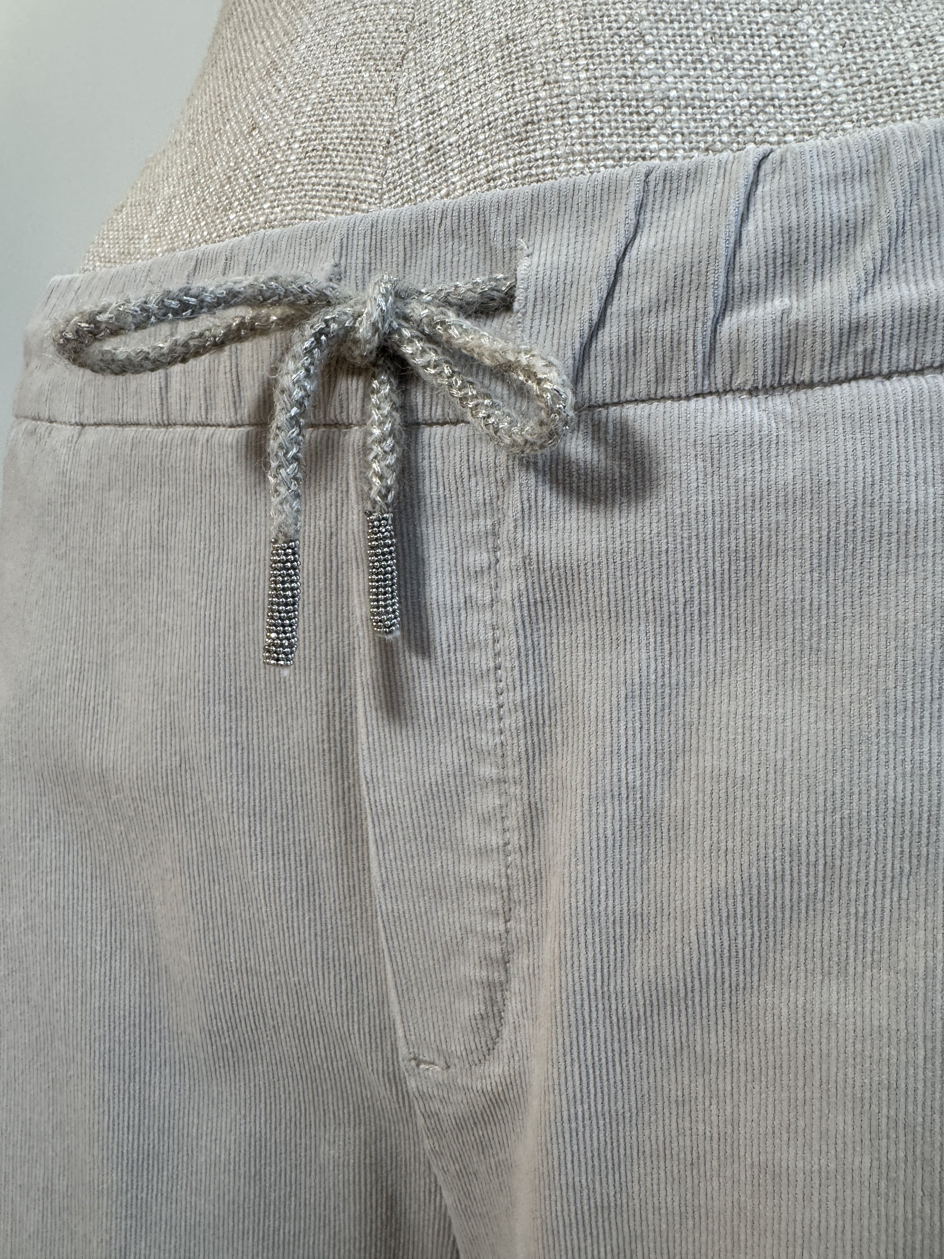 Beige corduroy trousers